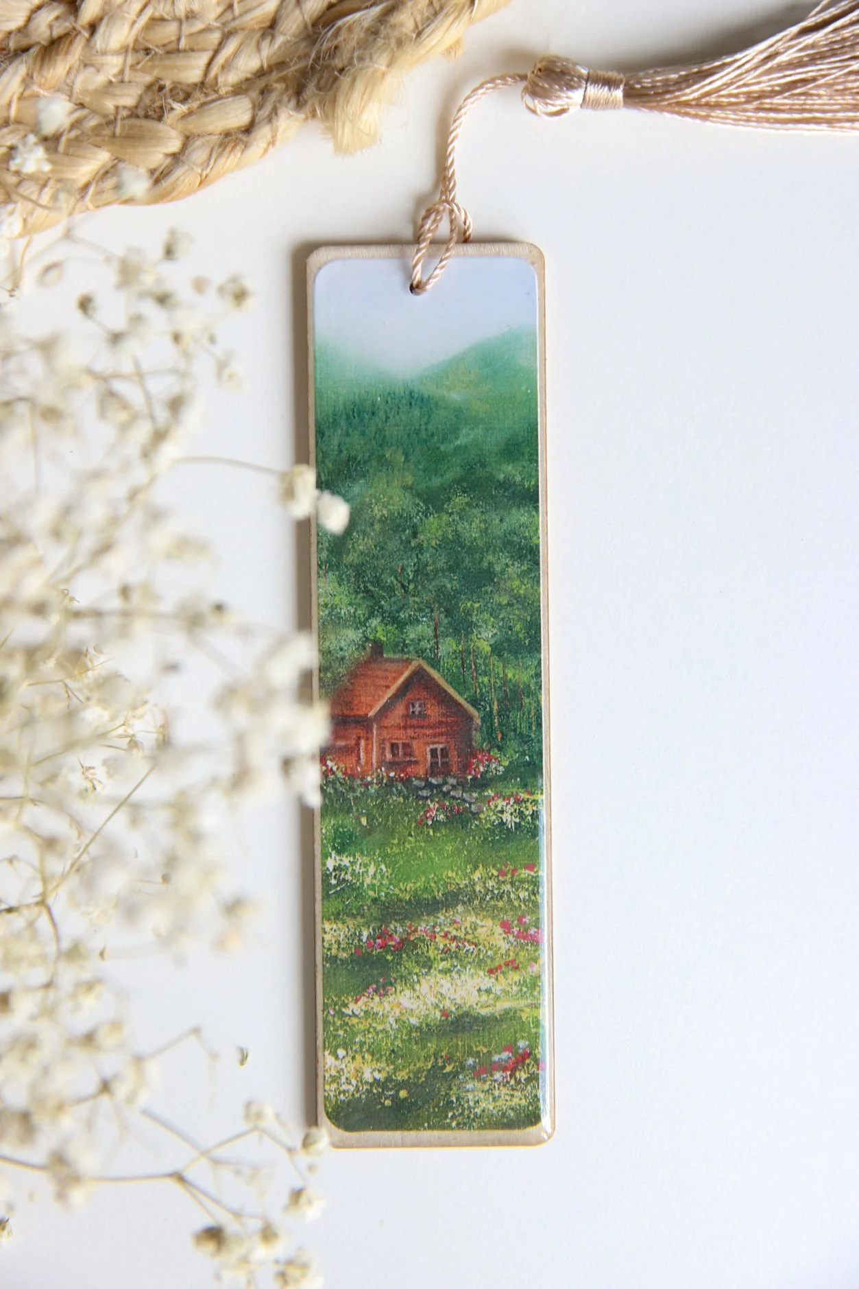Piece of Art Handmade Bookmark - Spring Cottage