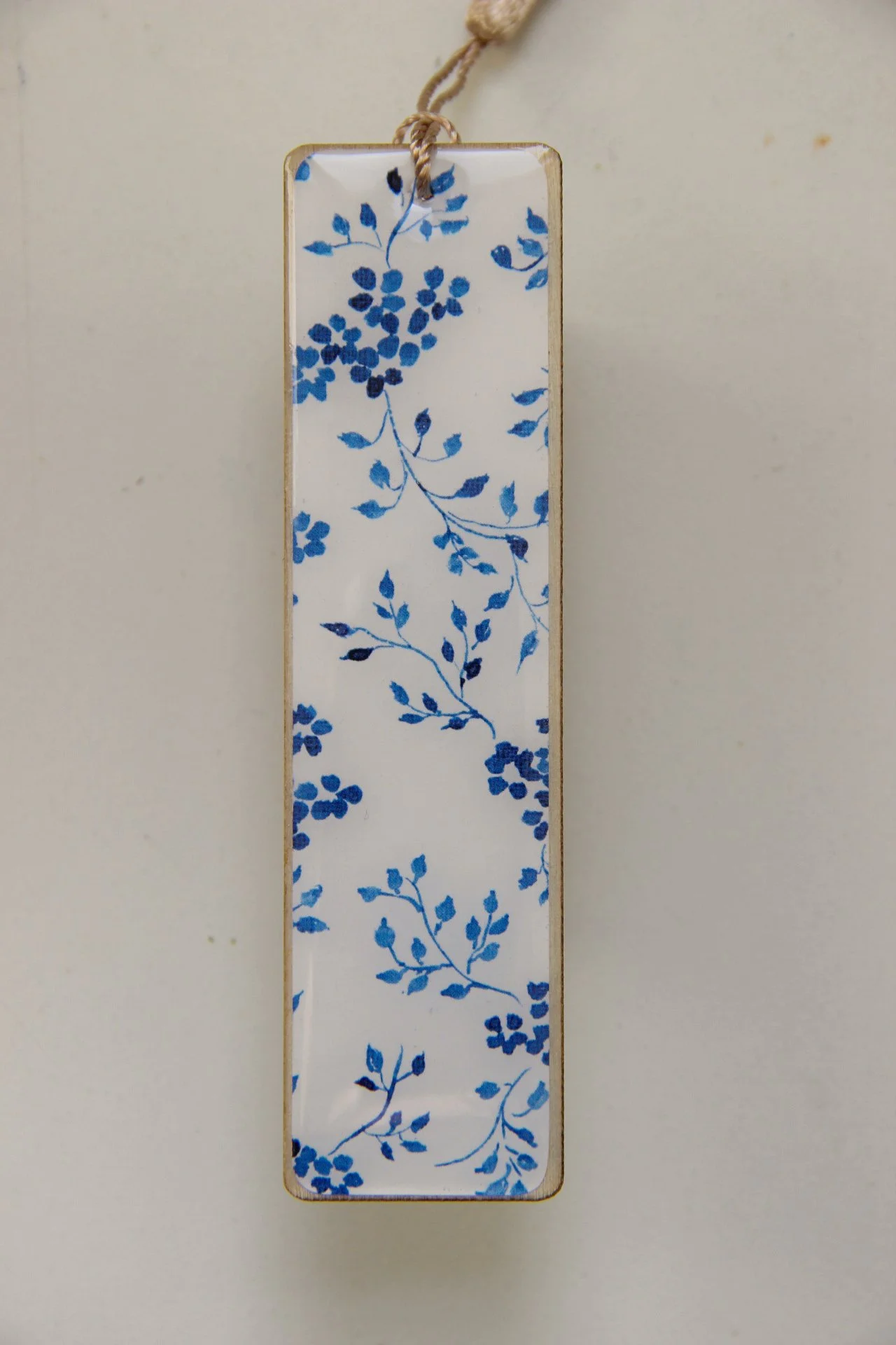 Set of illustrated bookmarks with intricate blue-and-white floral and ornamental patterns inspired by Dutch Delft ceramics and Jaipur blue pottery from India