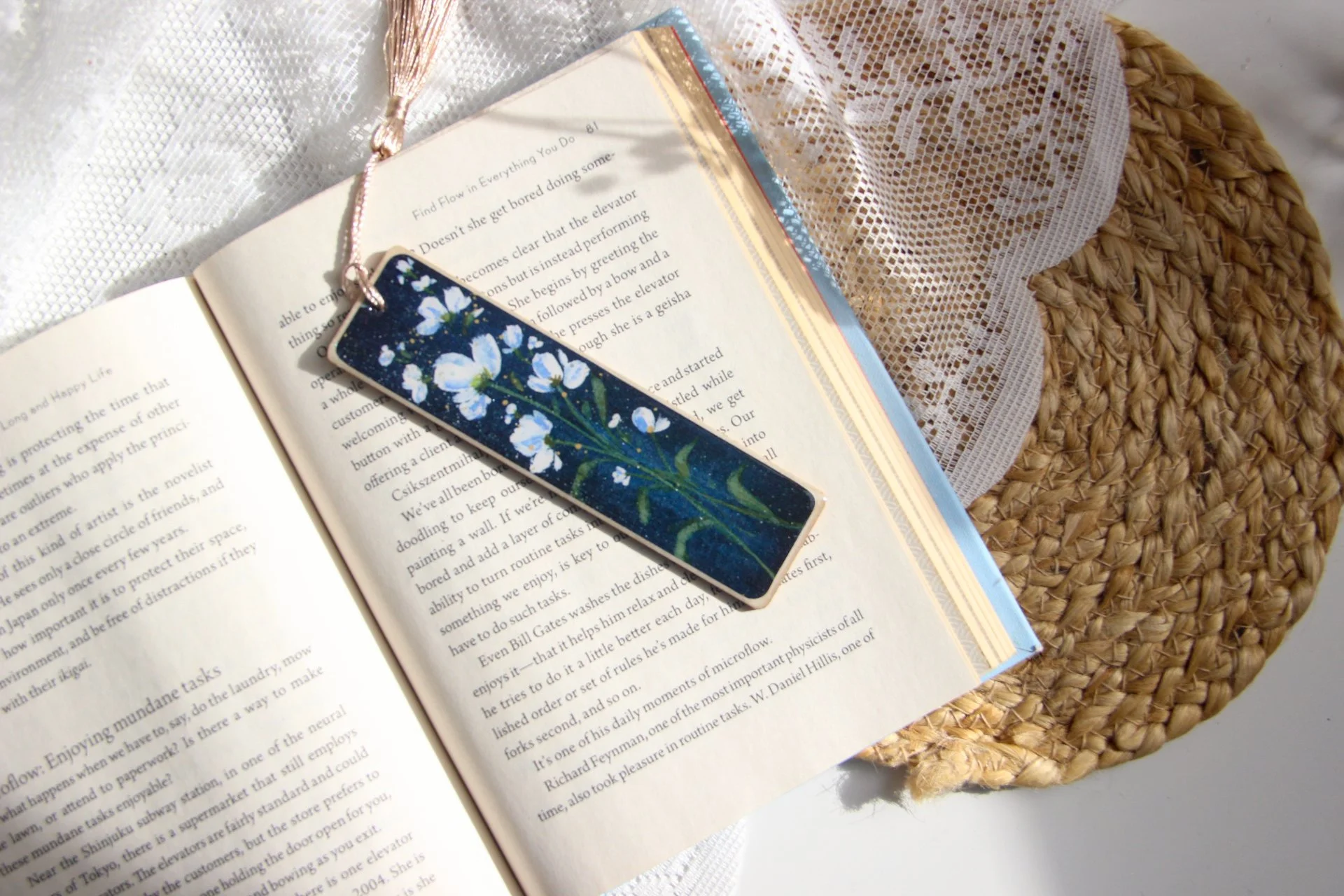 Piece of Art Bookmark - Blue Floral