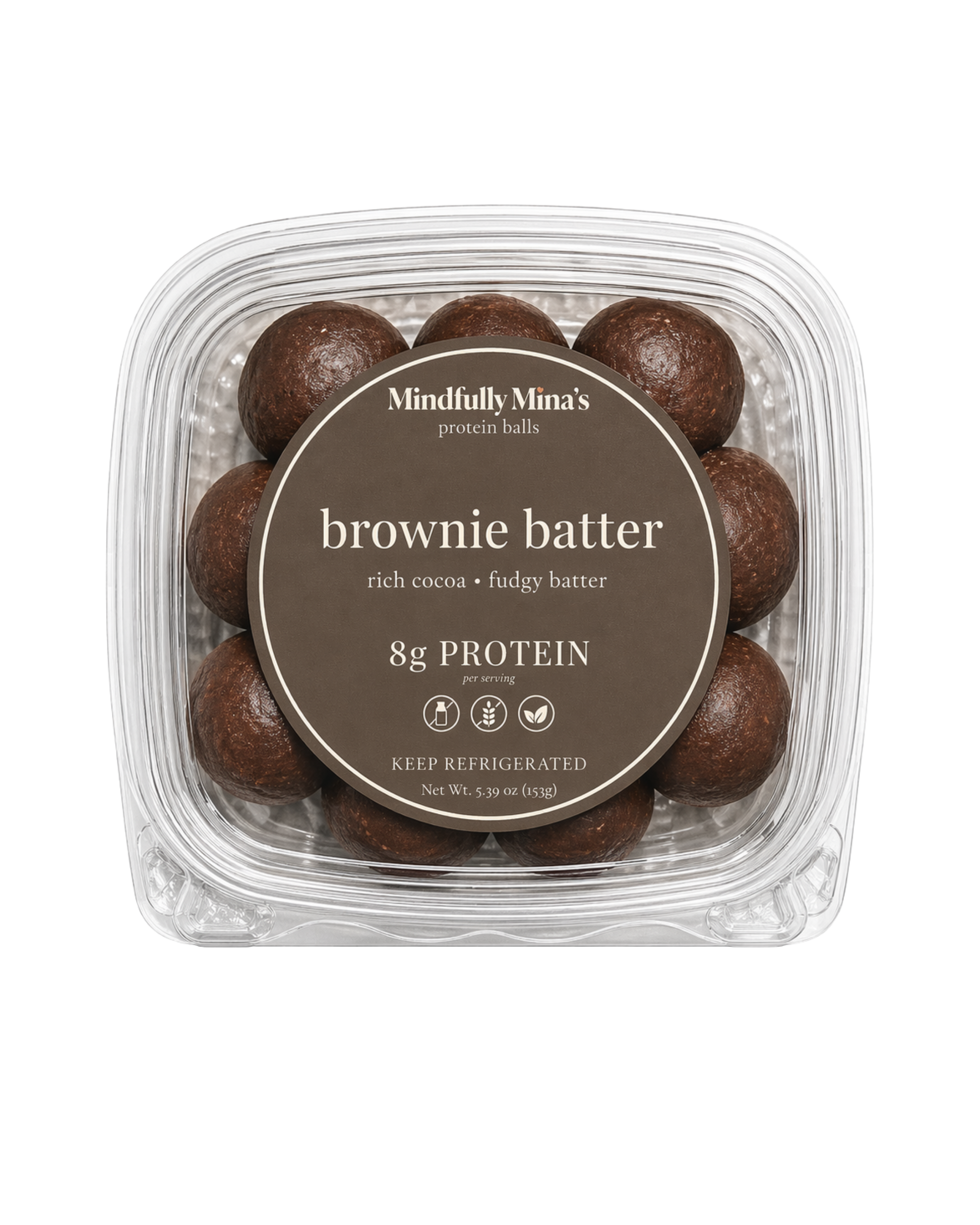 Brownie Batter Protein Balls (9 balls)