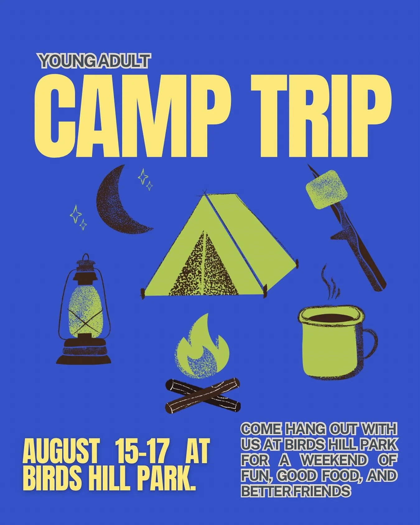 Come out to our young adult camping trip THIS SUMMER!!!☀️🏕️ It&rsquo;s August 15-17th at Birds Hill Park!!!! The trip is FREE and includes three meals! If you can&rsquo;t make it for the whole weekend come for when you can! Register with the link in