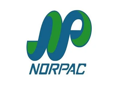 NORPAC logo with stylized green and blue initials above the name in blue text.