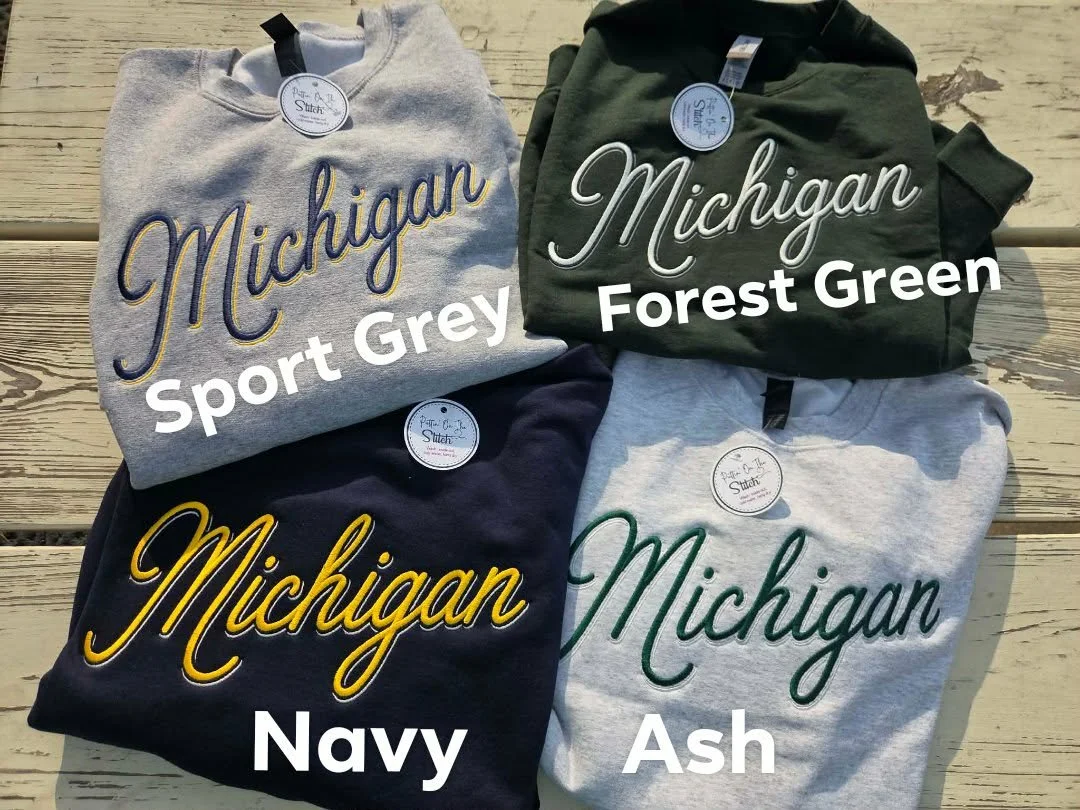 Michigan Embroidered Sweatshirt