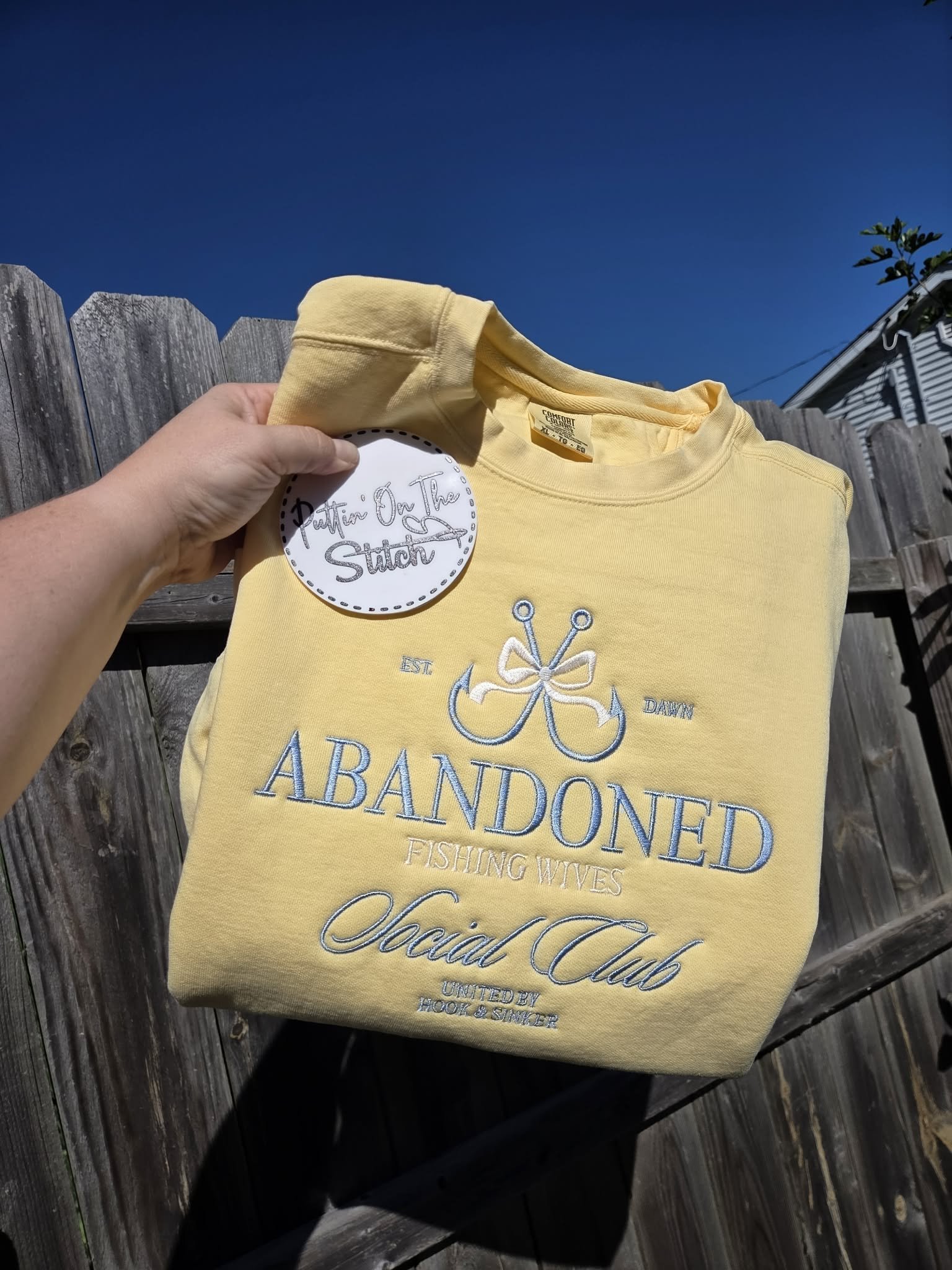 Fishing Wives Embroidered Sweatshirt