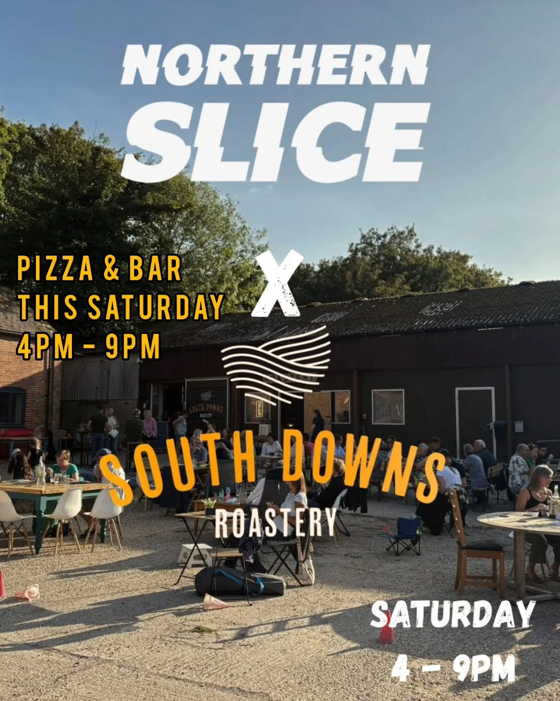 We've got a great Saturday evening lined-up for you! @northern.slice are back with their incredible pizzas from 4pm to 9pm. In addition to great pizza, the Roastery bar will be open with two awesome craft beers on tap from @elusivebrew and various ot