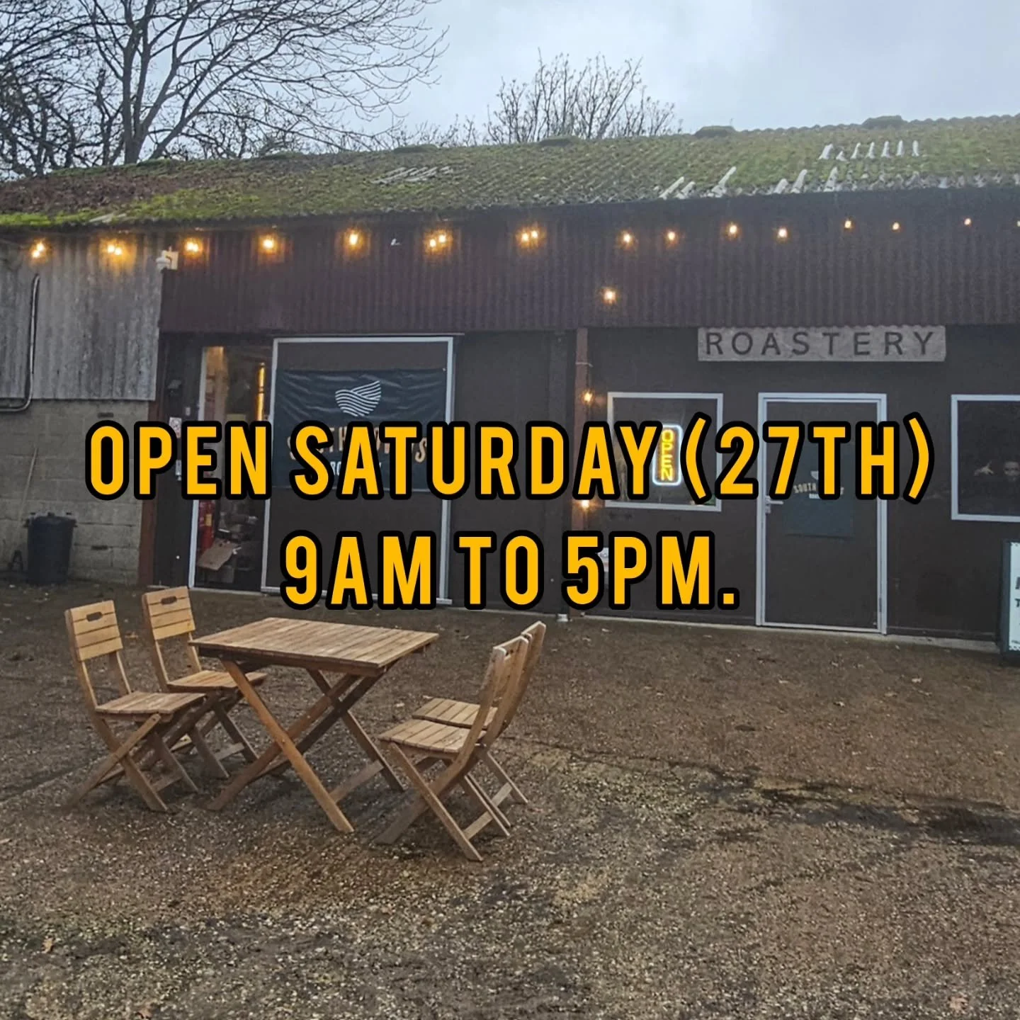 We hope you all had a great Christmas! We are back tomorrow from 9am with more small-batch, speciality coffee and some delicious cakes! The Roastery bar opens from 11am, so whether your preference is coffee, craft beer or a glass of wine, come along 