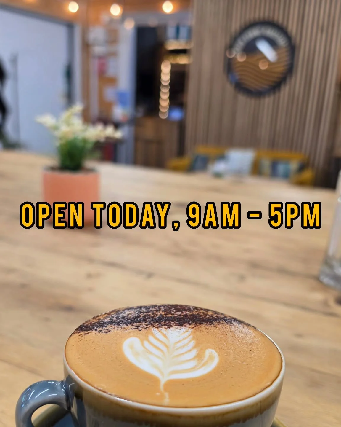 The Roastery is open today from 9am&ndash;5pm ☕️

Come and enjoy a speciality coffee on the farm &mdash; whether you&rsquo;re after a perfectly brewed flat white or something iced in the sunshine.

From midday, our bar is open serving 2 craft beers o