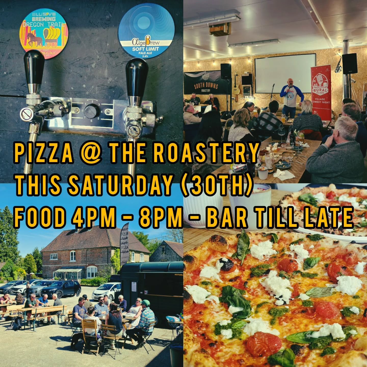 Pizza Night at the Roastery is back this Saturday! 🍕

Our friends from @northern.slice will be serving their awesome pizzas from 4pm&ndash;8pm. The bar will be open throughout, with beer on tap from @elusivebrew and @algebrew . We&rsquo;ll also have