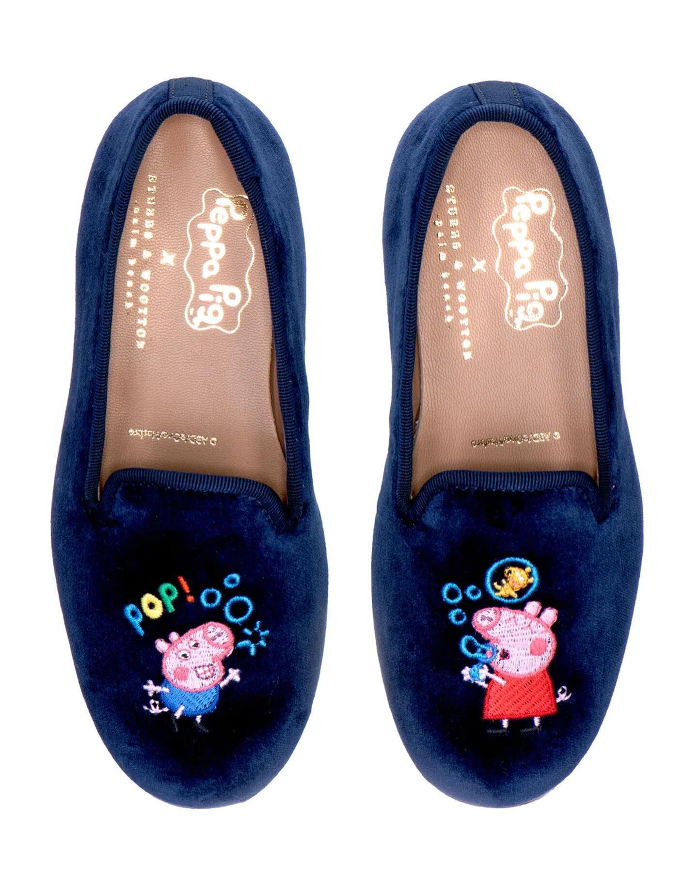 Peppa Pig for Stubbs &amp; Wootton 🐷❤️🎉✨ Introducing an adorable collection of four slippers specially crafted for juniors available on stubbsandwootton.com 🥿💕#hasbro