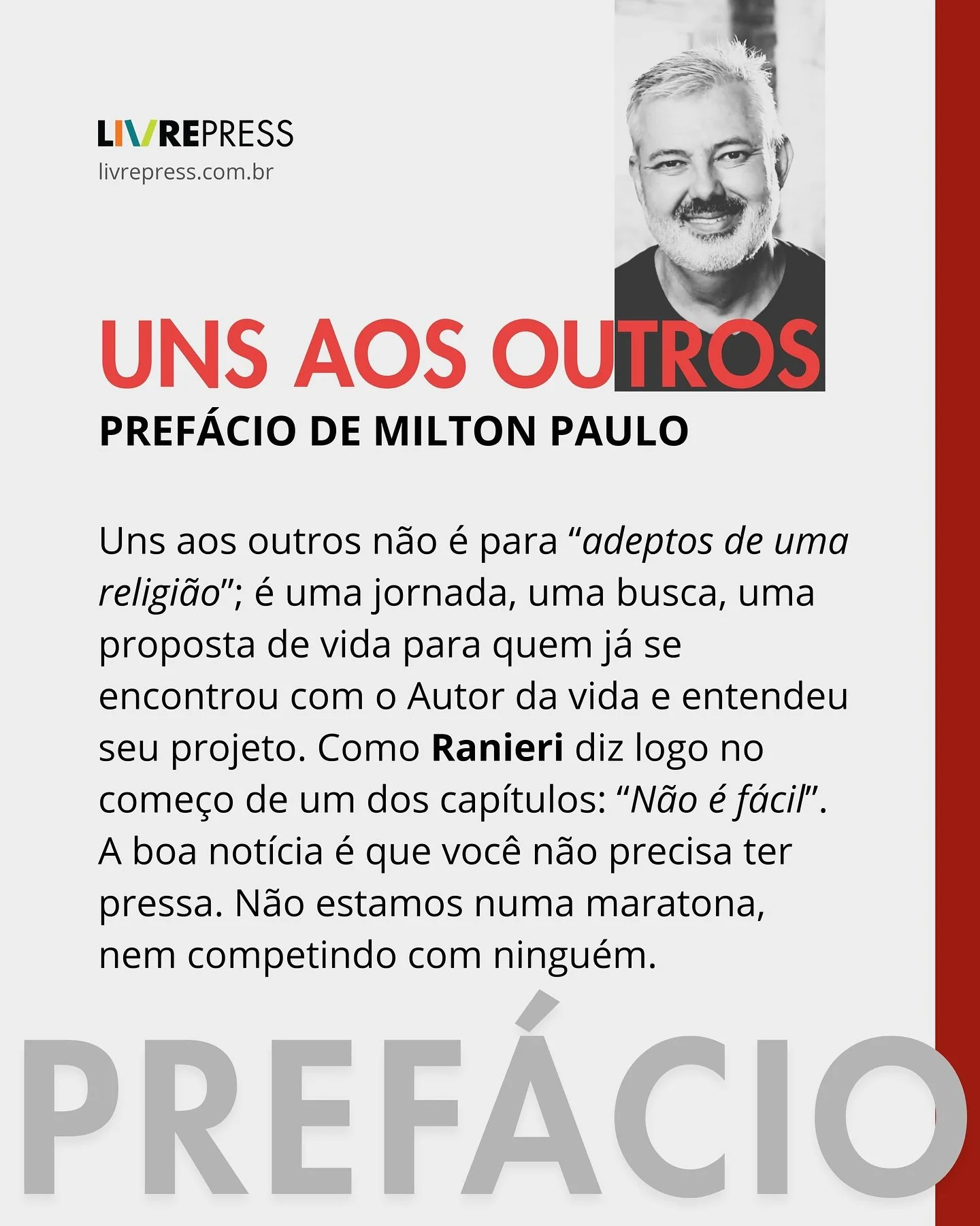 &lsquo;Uns Aos Outros: A Din&acirc;mica Do Reino De Deus&rsquo;, &eacute; uma reflex&atilde;o essencial e urgente para a igreja brasileira. O livro se aprofunda na mutualidade crist&atilde;, apresentando-a como um poderoso ant&iacute;doto contra as t