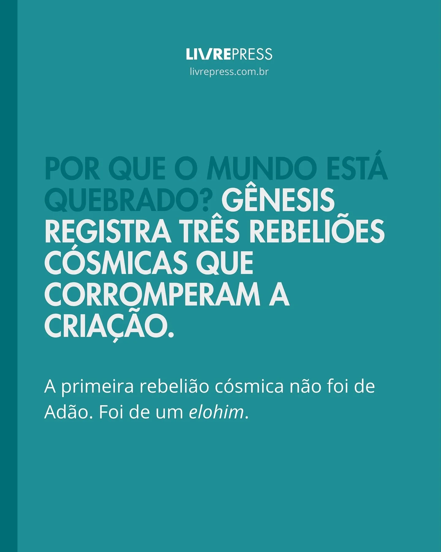 A primeira rebeli&atilde;o c&oacute;smica come&ccedil;ou com um elohim que decidiu desafiar YHWH dentro do pr&oacute;prio &Eacute;den. O Jardim era o ponto de encontro entre c&eacute;u e terra, onde YHWH habitava com seu conc&iacute;lio e onde a huma