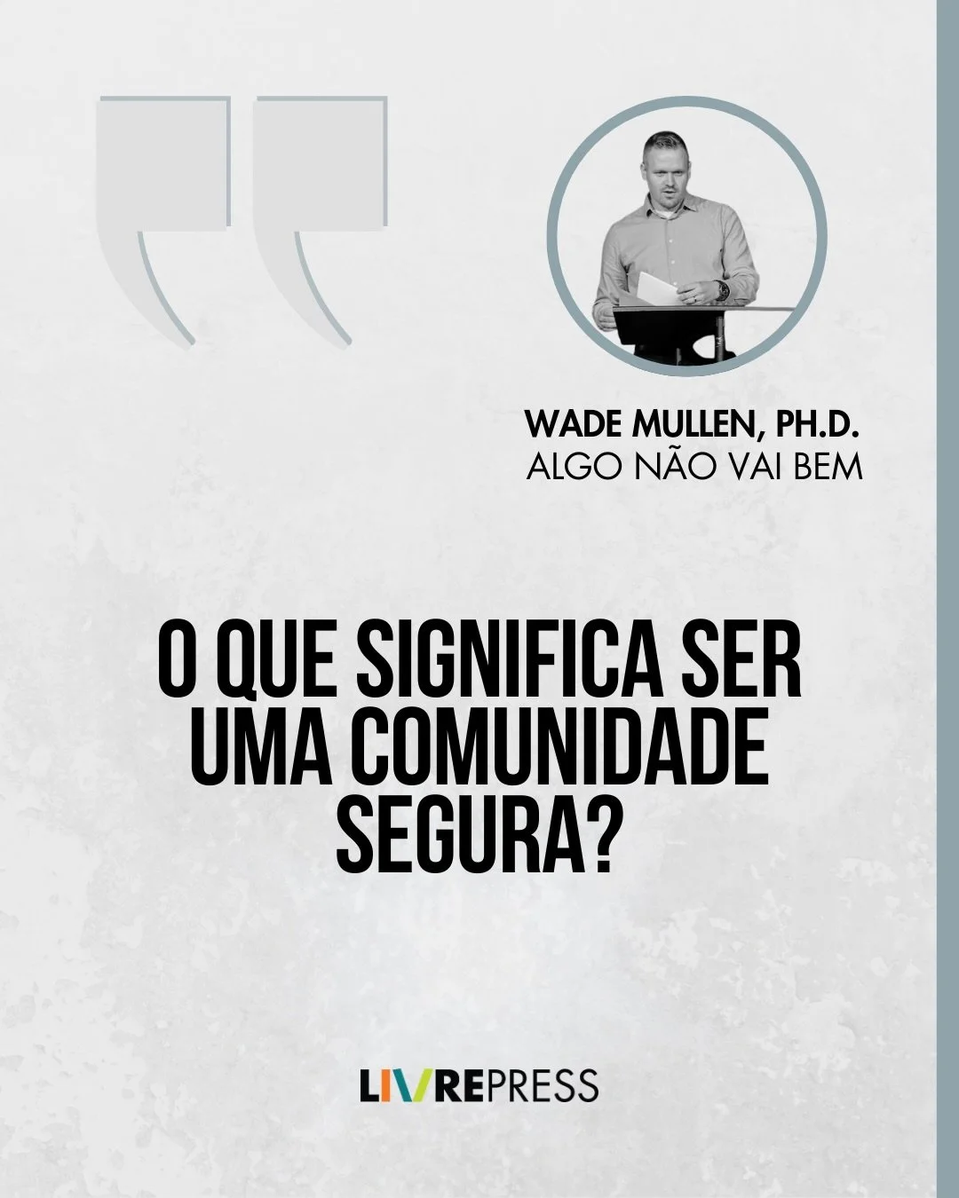 Mediante a controv&eacute;rsia com um &ldquo;falso profeta&rdquo; acusado de ass&eacute;dio sexual sob a lideran&ccedil;a de uma das igrejas neopentecostais mais famosas dos EUA, a Bethel, o livro de @wademullen ALGO N&Atilde;O VAI BEM, est&aacute; c