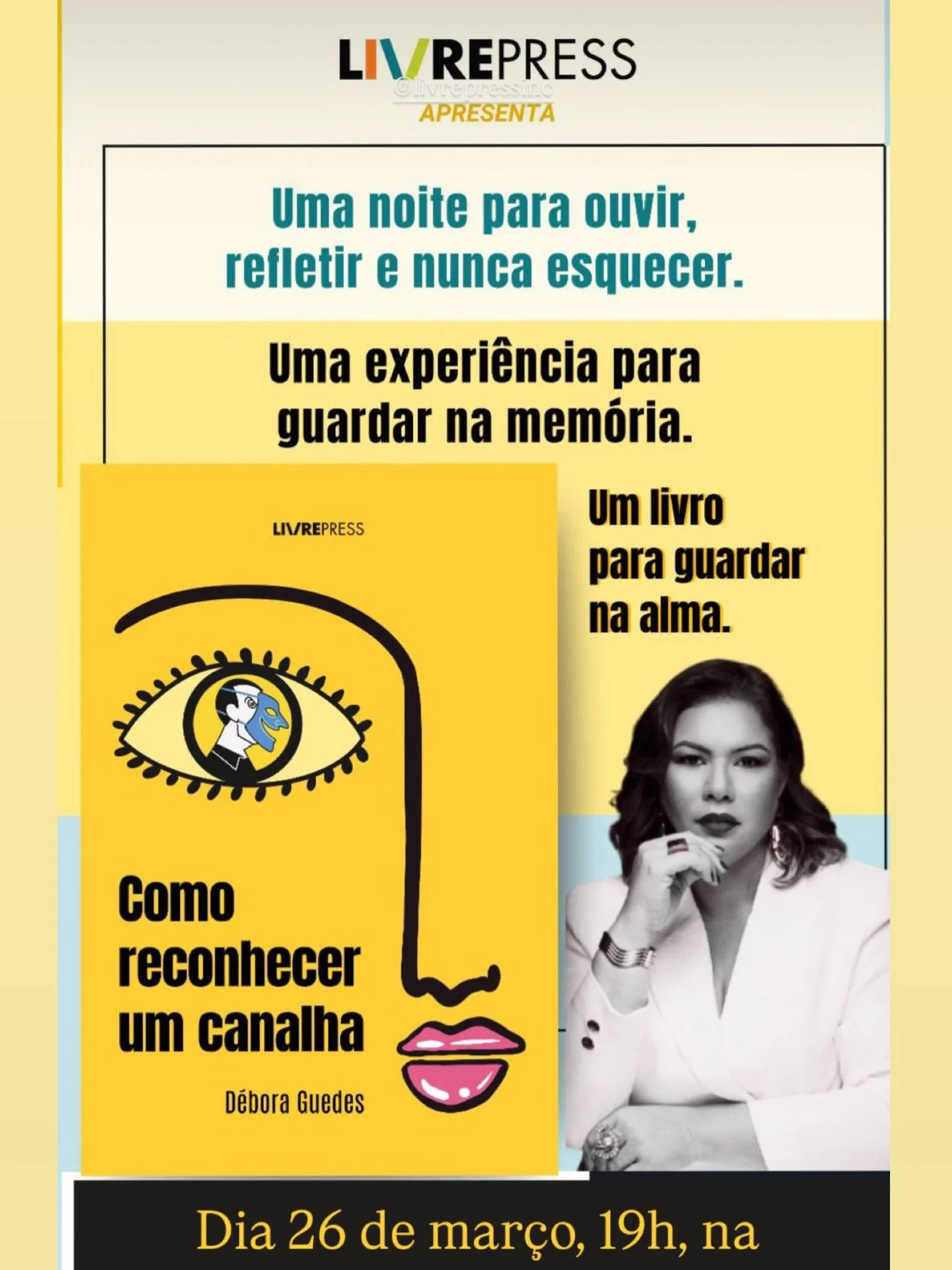Livraria Leitura
Avenida Comendador Gustavo Paiva, 2990
Mangabeiras
Macei&oacute; - AL
57031-530
Quem vai?