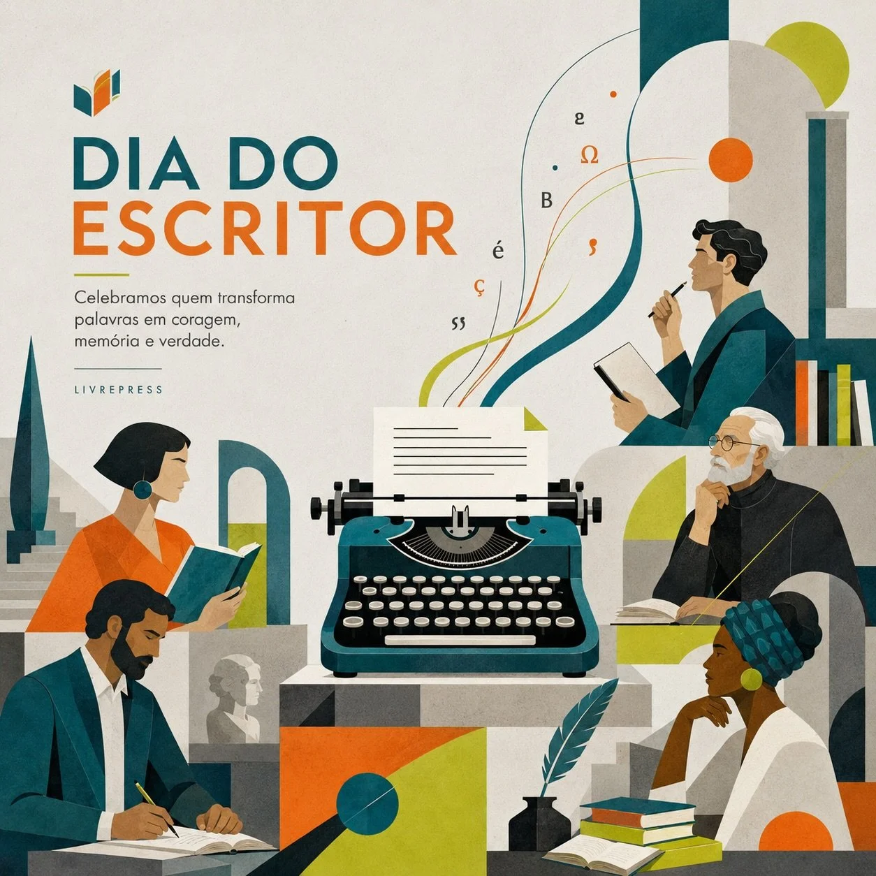 Hoje celebramos quem transforma pensamento em linguagem, mem&oacute;ria em perman&ecirc;ncia e inquieta&ccedil;&atilde;o em caminho.

Escrever &eacute; mais do que organizar palavras. &Eacute; nomear o que ainda n&atilde;o foi compreendido, preservar
