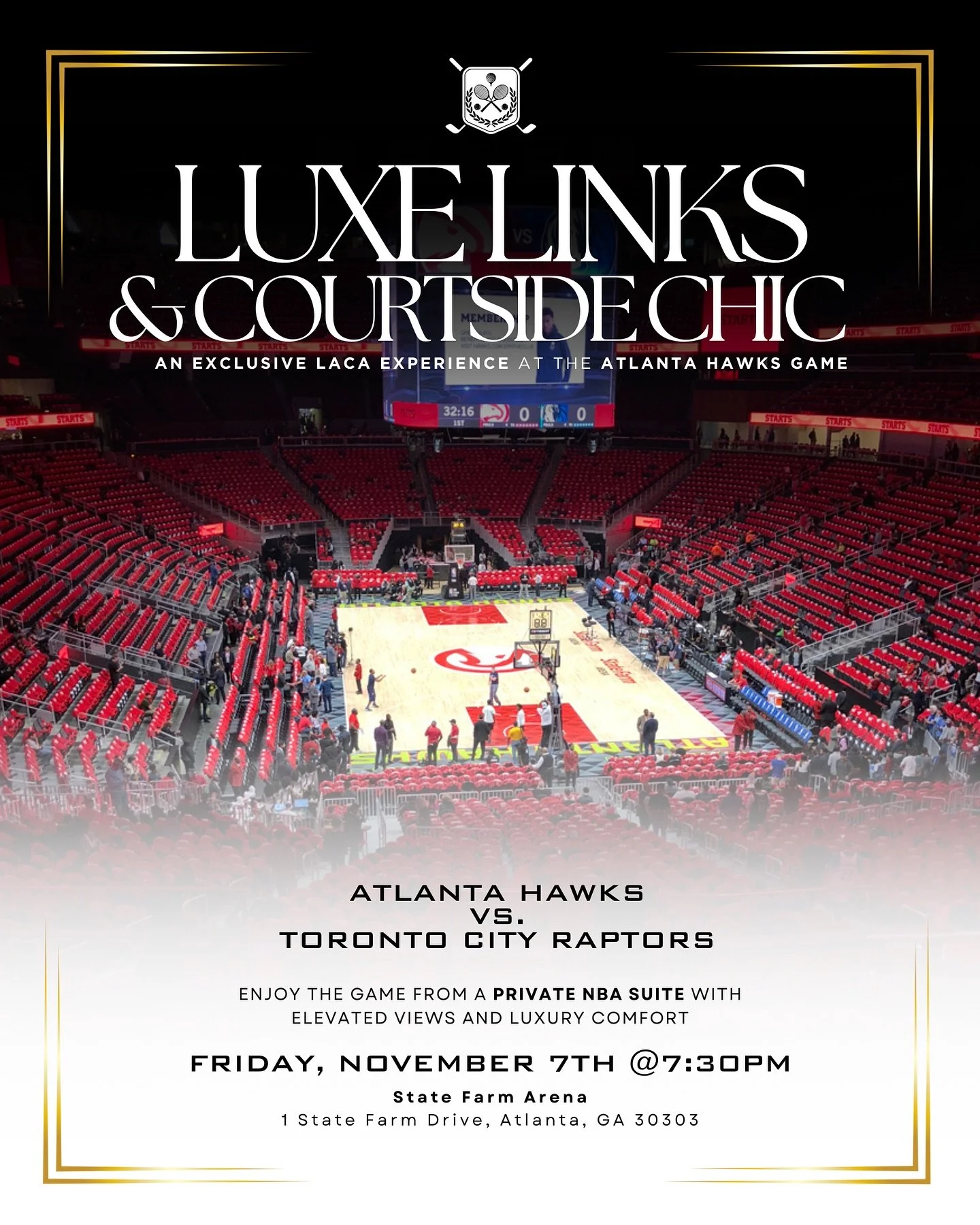 🏀✨ 3 Days Left to Secure Your Spot! ✨🏀

The NBA season has officially begun &mdash; and we&rsquo;re kicking it off the LACA way!

Join us for Luxe Links &amp; Courtside Chic, an exclusive Ladies Athletic Club experience at the Atlanta Hawks vs. Tor