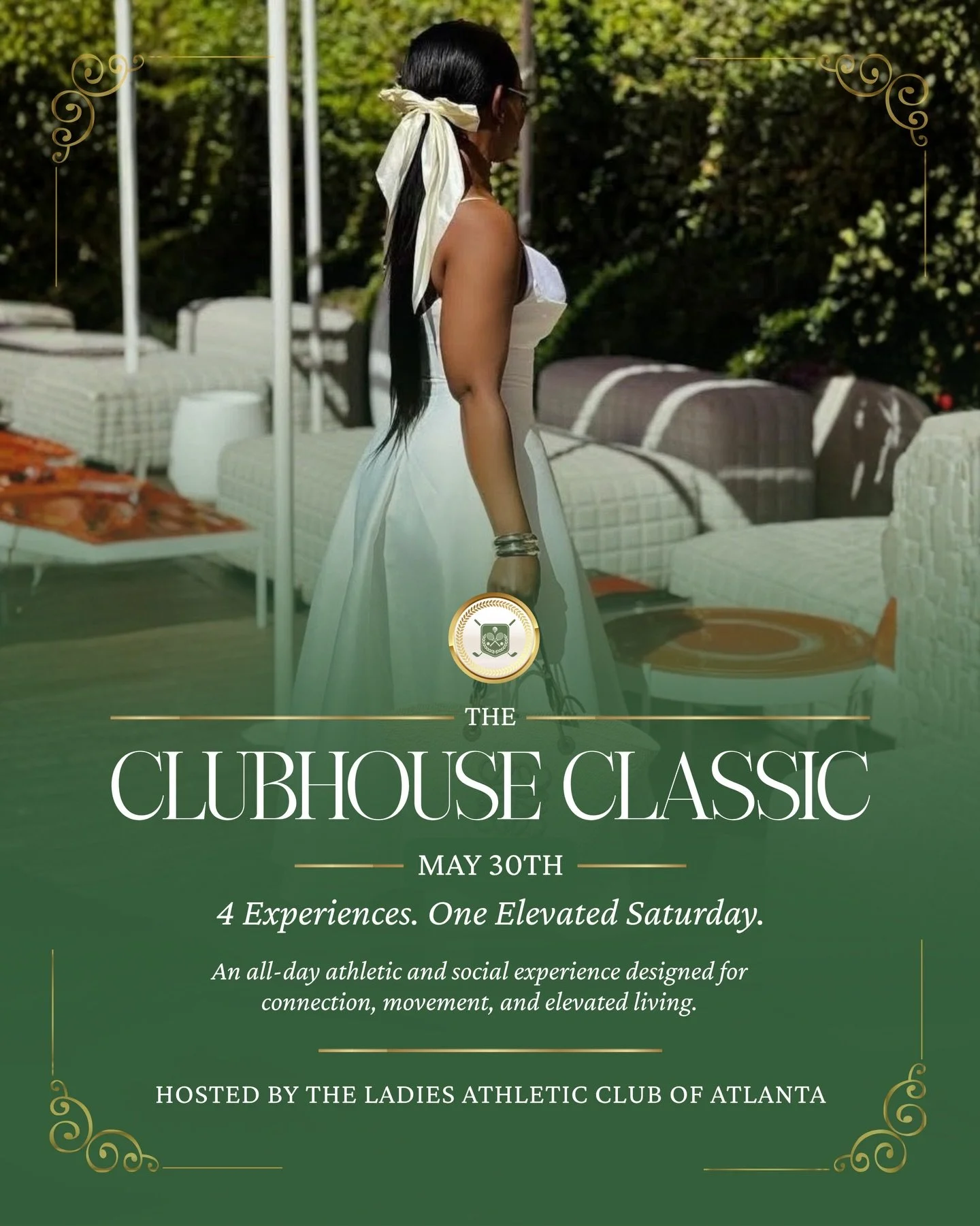 🥂⛳️ Terrace Toasts at The Clubhouse Classic ⛳️🥂

Join the Ladies Athletic Club for an elevated golden-hour social overlooking the beautiful greens of Bobby Jones Golf Course. Designed for women who love intentional connection, refined experiences, 