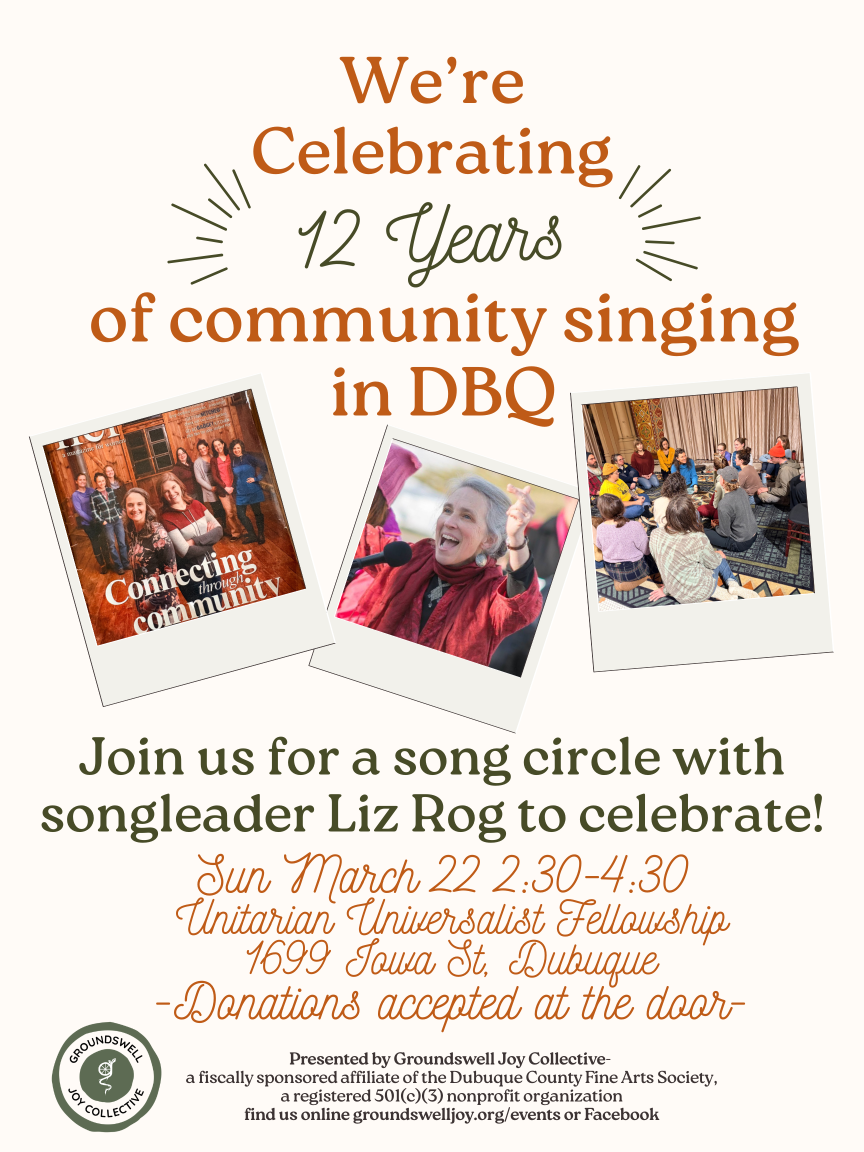 Community Song Circle - Dubuque, Iowa