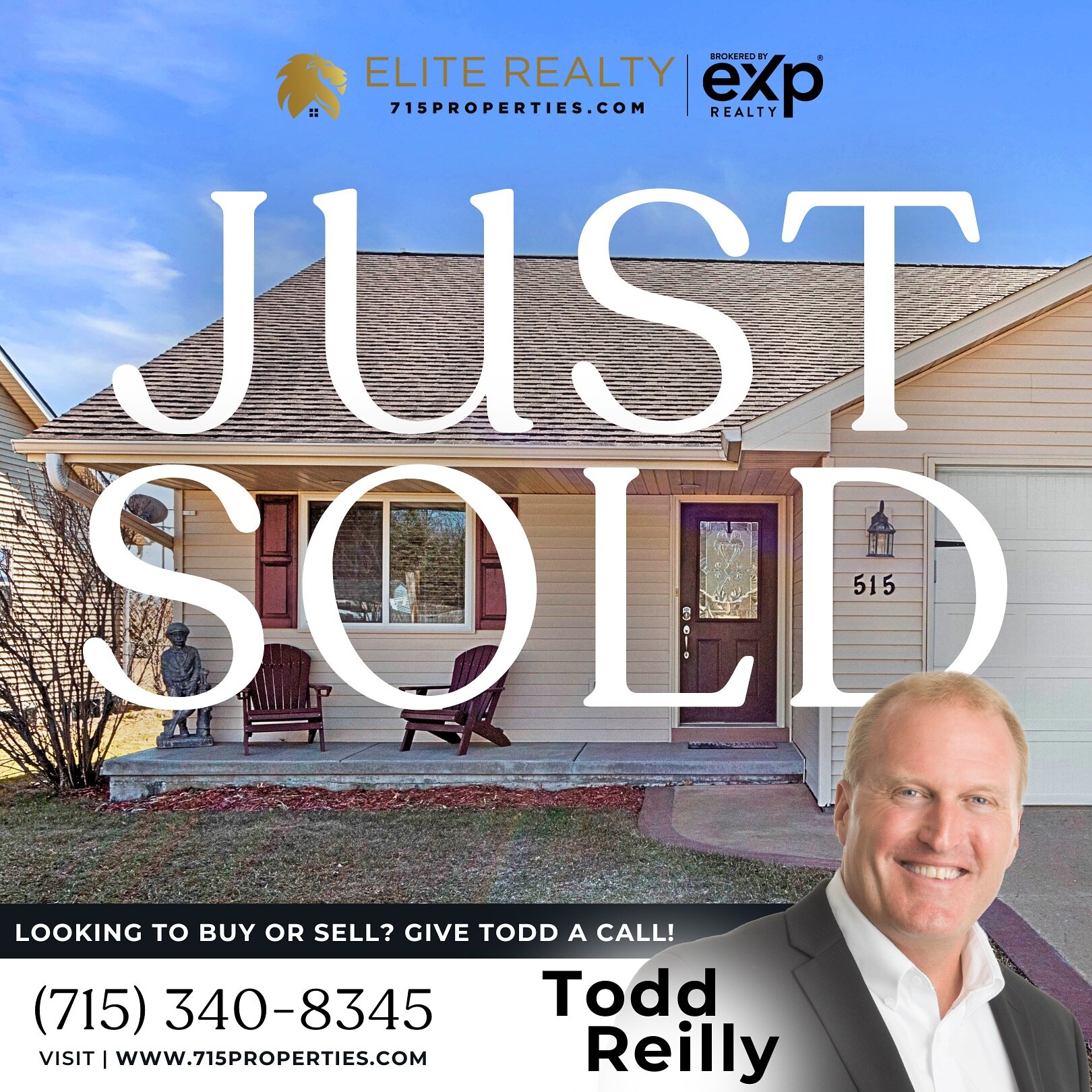 Congrats to our Elite Clients on a successful closing! #Sold Are you considering buying or selling?📱 Call Todd (715) 340-8345 

@todd.reilly.520 | @eliterealtysp 🔑🏡
#CentralWisconsinRealEstate