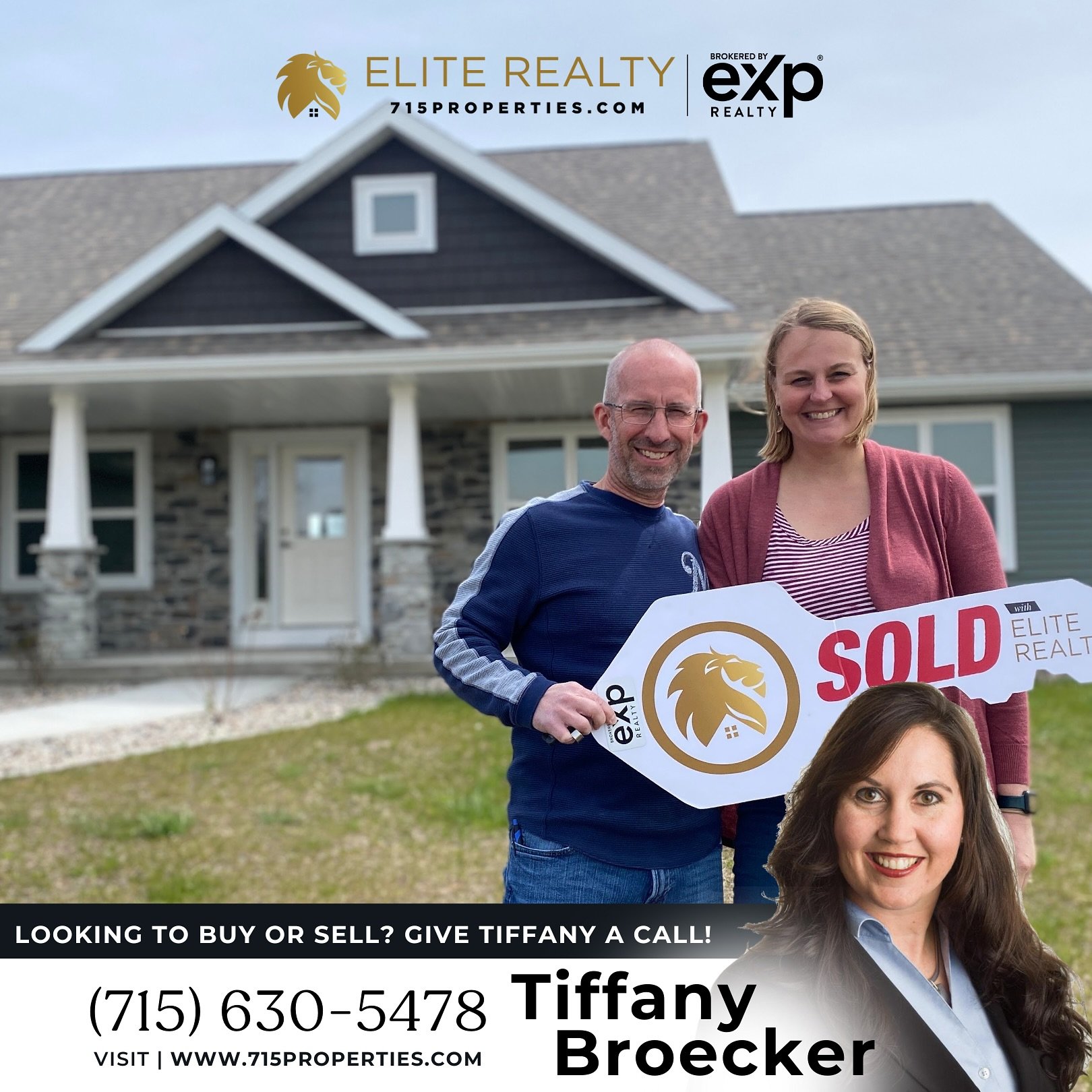 Congratulations to Bill and Melissa on the purchase of your beautiful new home - You guys are amazing!!! 🏡 Are you considering buying or selling?📱 Call Tiffany (715) 630-5478 #EliteRealtyTeam #Sold