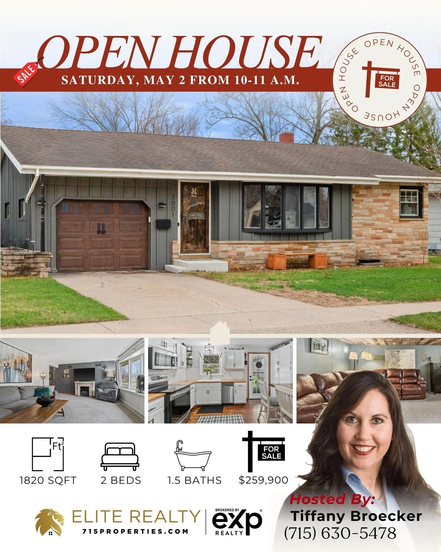 ✨Open House this Saturday, May 2 from 10-11 a.m. Hosted by Tiffany Broecker✨ This beautifully updated 2-bed, 1.5-bath home delivers comfort, style, and truly move-in-ready living. Thoughtfully refreshed throughout, every space feels clean, modern, an