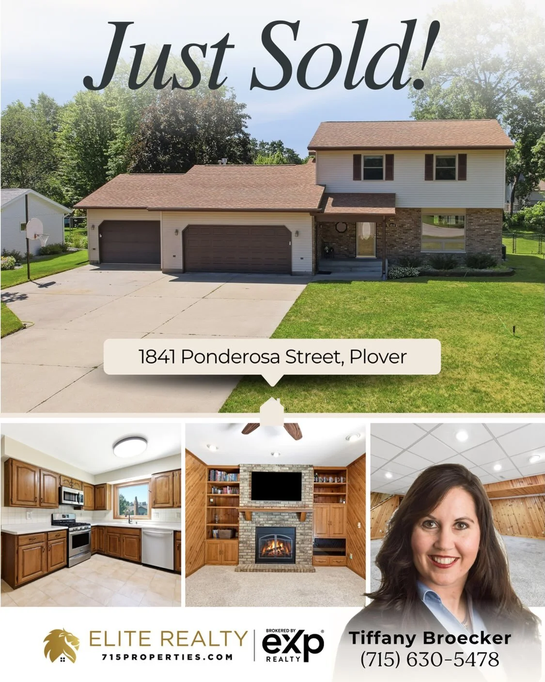 Congratulations to Tiffany&rsquo;s sellers on a successful closing 😀🏡 Are you considering buying or selling?📱 Call Tiffany (715) 630-5478 #eliterealtyteam #sold