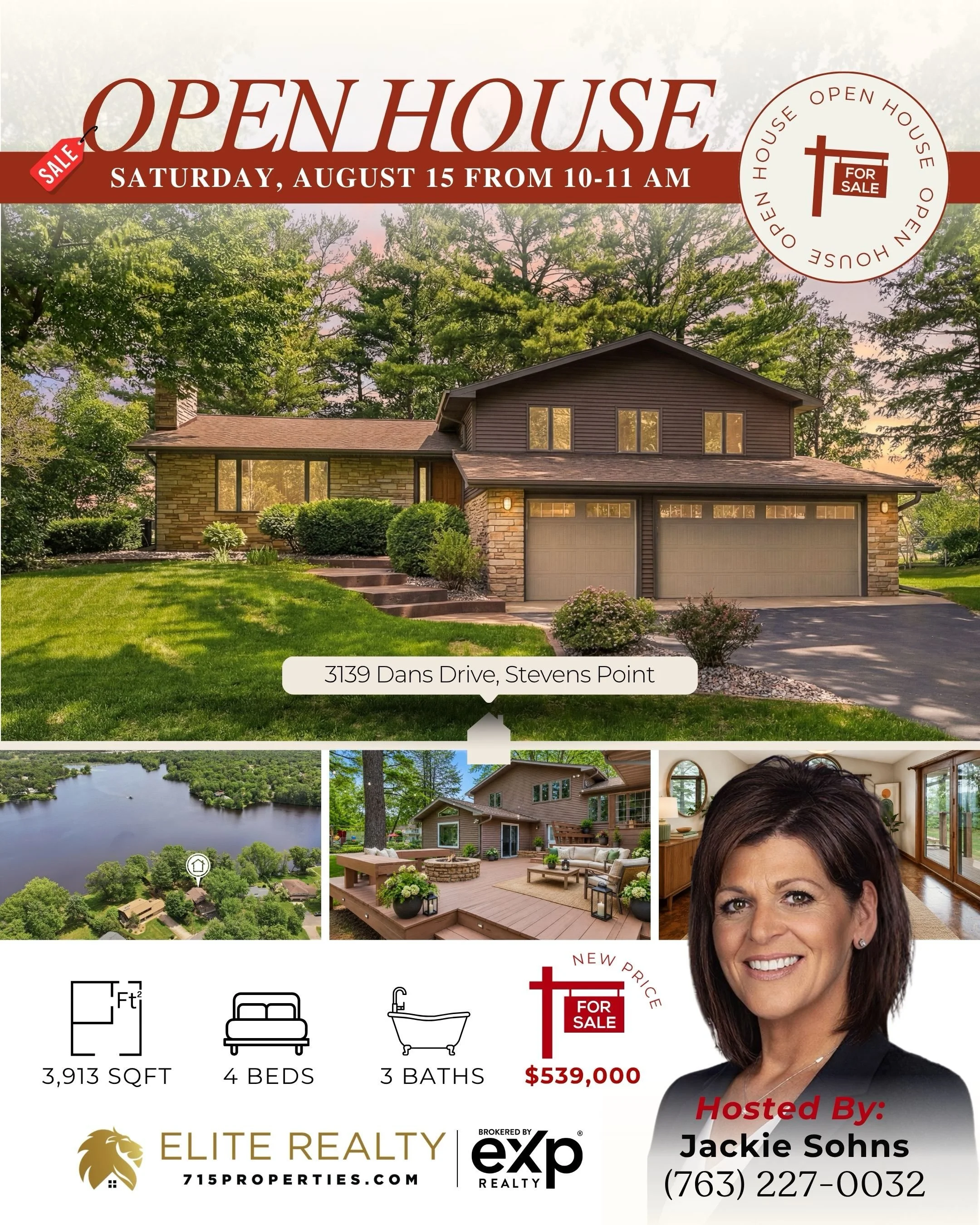 PRICE IMPROVEMENT🚨New Price Open House this Saturday, August 15 from 10-11 a.m. Hosted by Jackie Sohns 🚨 This architecturally inspired contemporary waterfront residence situated on over half an acre with more than 200 feet of pristine frontage on b