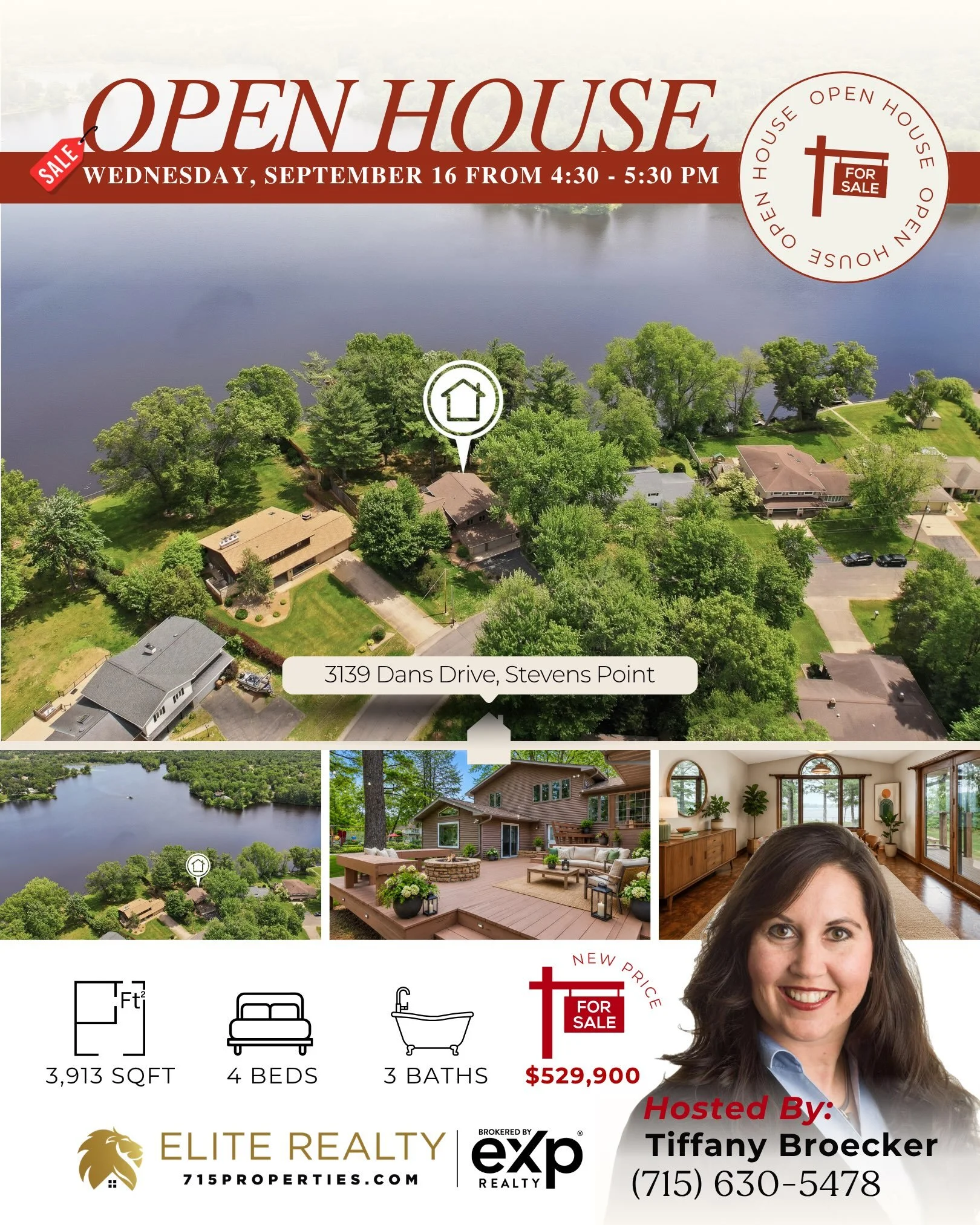 PRICE IMPROVEMENT🚨New Price Open House this Wednesday, September 16 from 4:30 - 5:30 p.m. Hosted by Tiffany Broecker 🚨 There has been $75,000 invested in updates and improvements on this property since 2024, consisting of brand new 50 year shingles