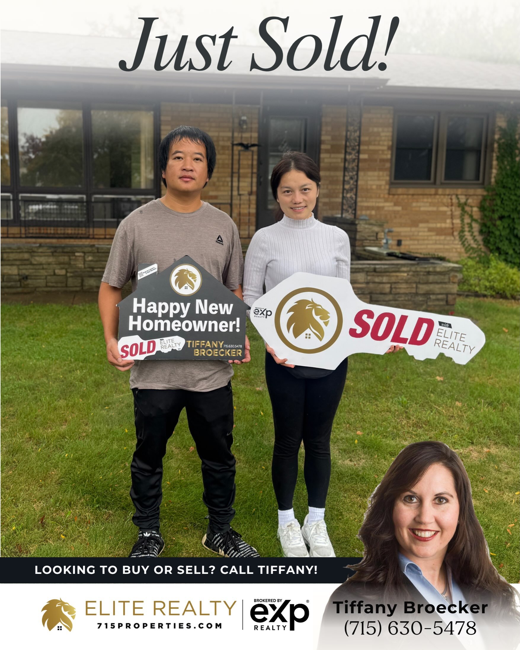 Congratulations to Tiffany&rsquo;s buyers on a successful closing - Enjoy your new beautiful home 😀🏡 Are you considering buying or selling?📱 Call Tiffany (715) 630-5478 #eliterealtyteam #sold