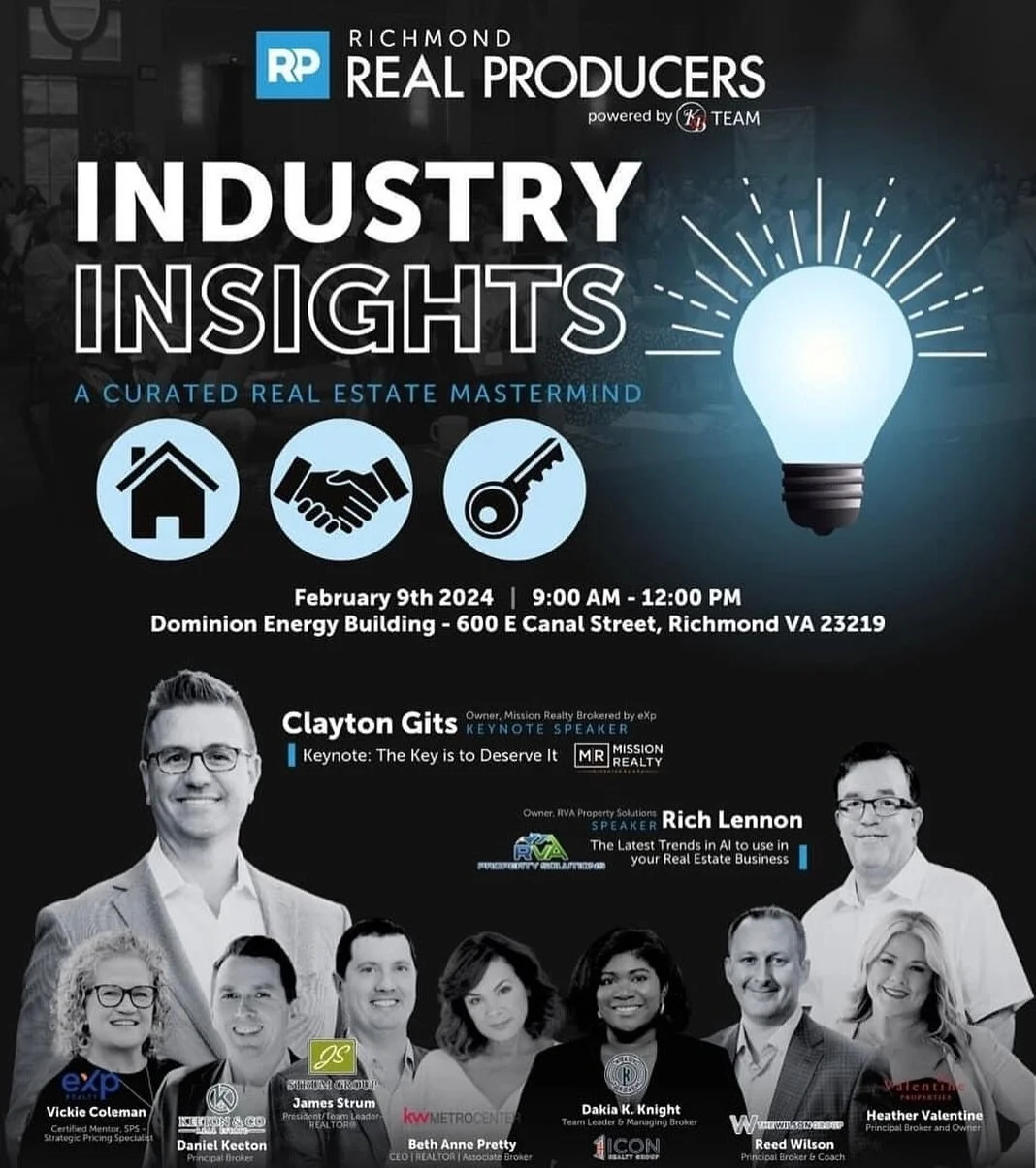 Super excited to present with my fellow speakers and panelists this Friday in Richmond, VA🙌🏻!

Get in the room!!

Lets grow👊🏻 #rva #onamission #realproducers #claytongits #richmondrealestate #realproducer