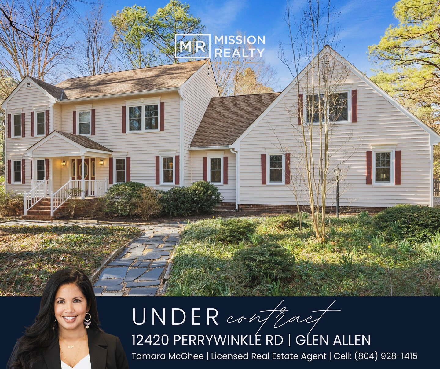 🏡 Under Contract! 12420 Perrywinkle Rd in Glen Allen is now off the market! This stunning colonial-style home in the sought-after Shady Grove Estates &amp; Westfield has found its new owner. Congratulations to Tamara McGhee for another successful li