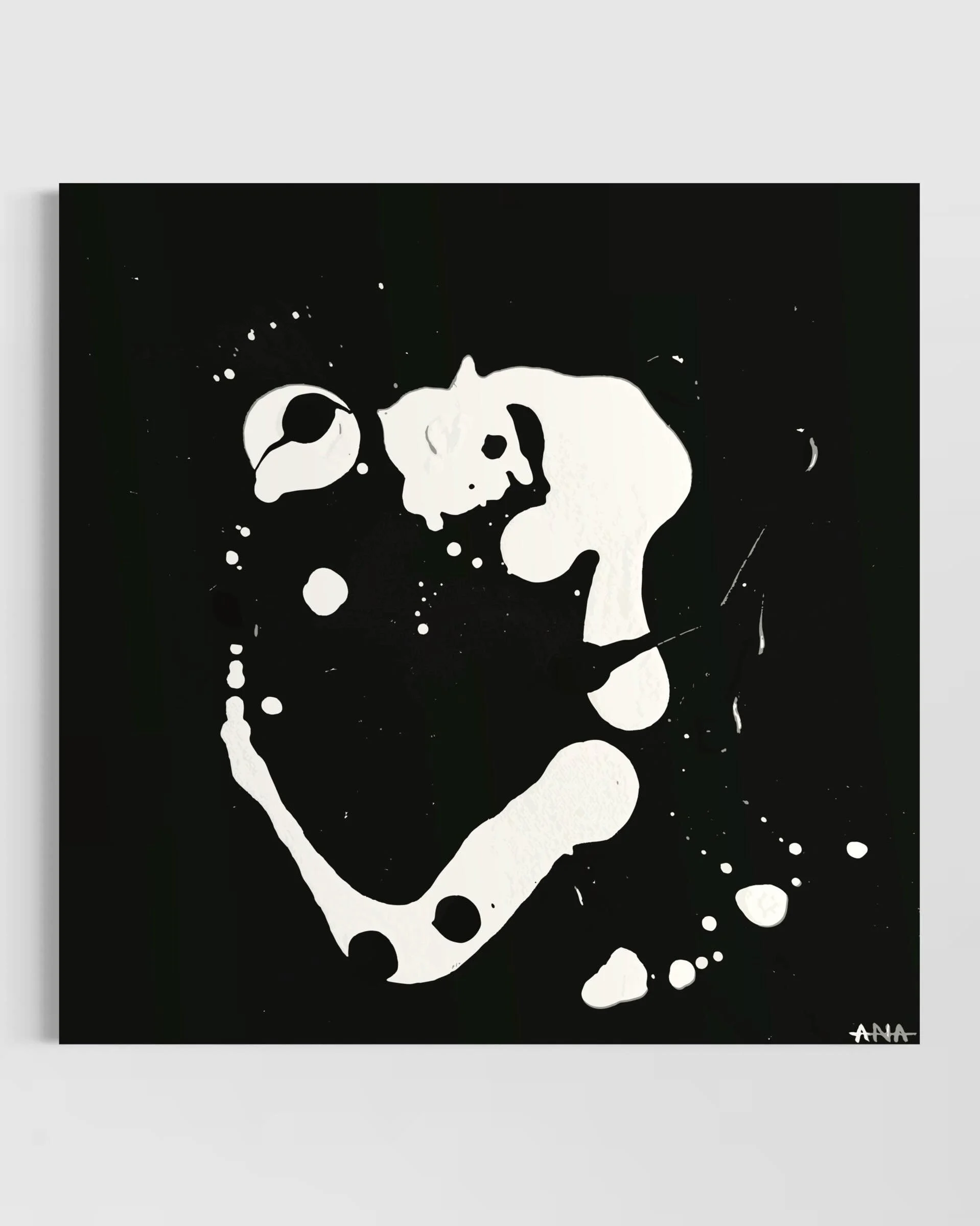 The owner of this piece wrote to me:

&ldquo;I see a face&hellip;probably mine. A mix of black and white, just like me, just like my mum and dad. The splashes are my imperfections but also the things that define me. And that&rsquo;s beautiful. Becaus