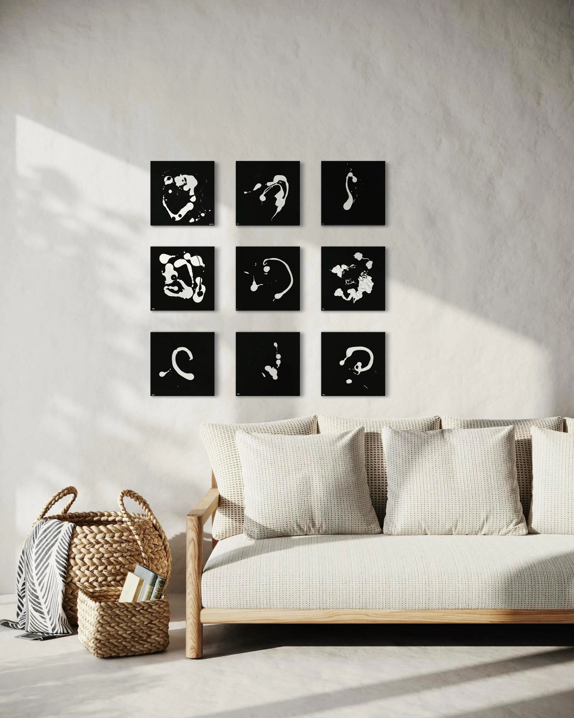 There is a memory I have of me and my cousin:
long car drives, the two of us pressed against the window, finding animals in the clouds. A horse. A dragon. A face. 

I had the urge to express that on canvas somehow. And when I started looking into it,