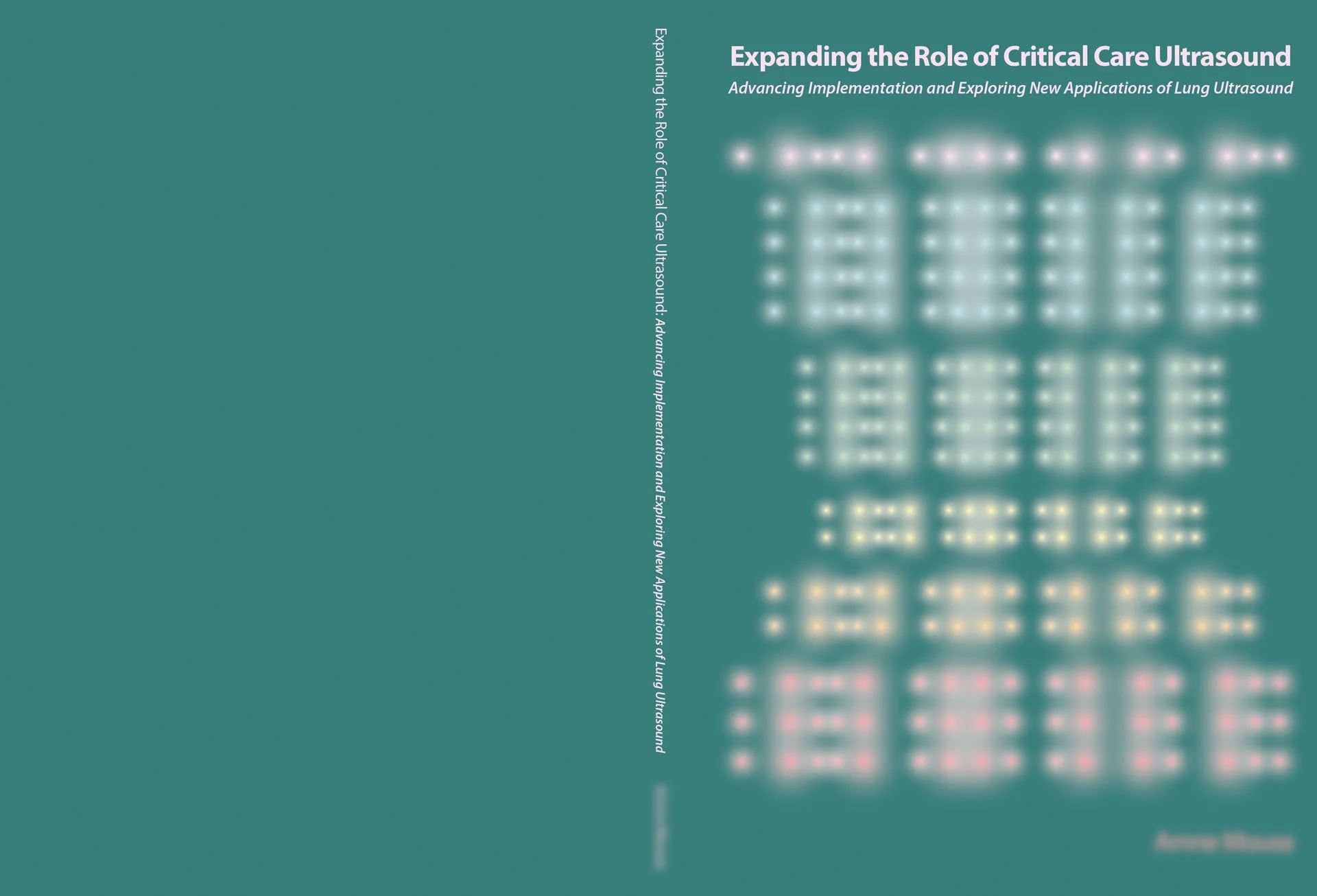 Book cover titled 'Expanding the Role of Critical Care Ultrasound' with a teal background and blurred images of ultrasound devices on the right side.