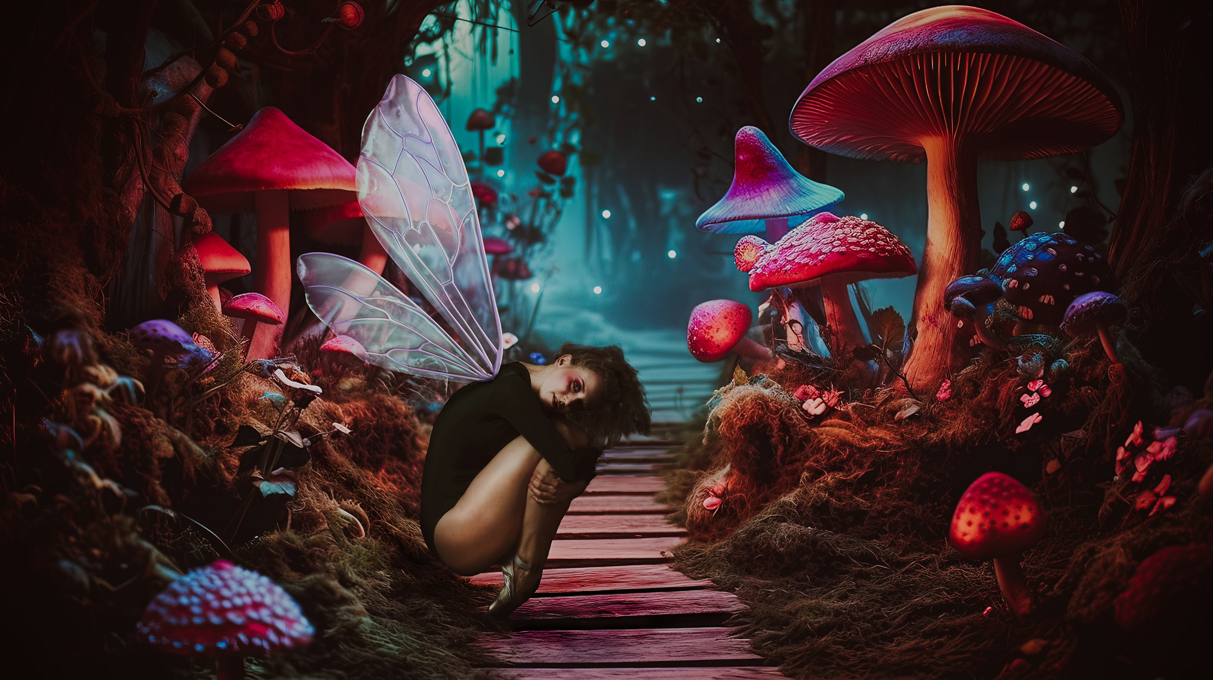“Esmeray”: Dark Fairy Fantasy Art Giclée Canvas