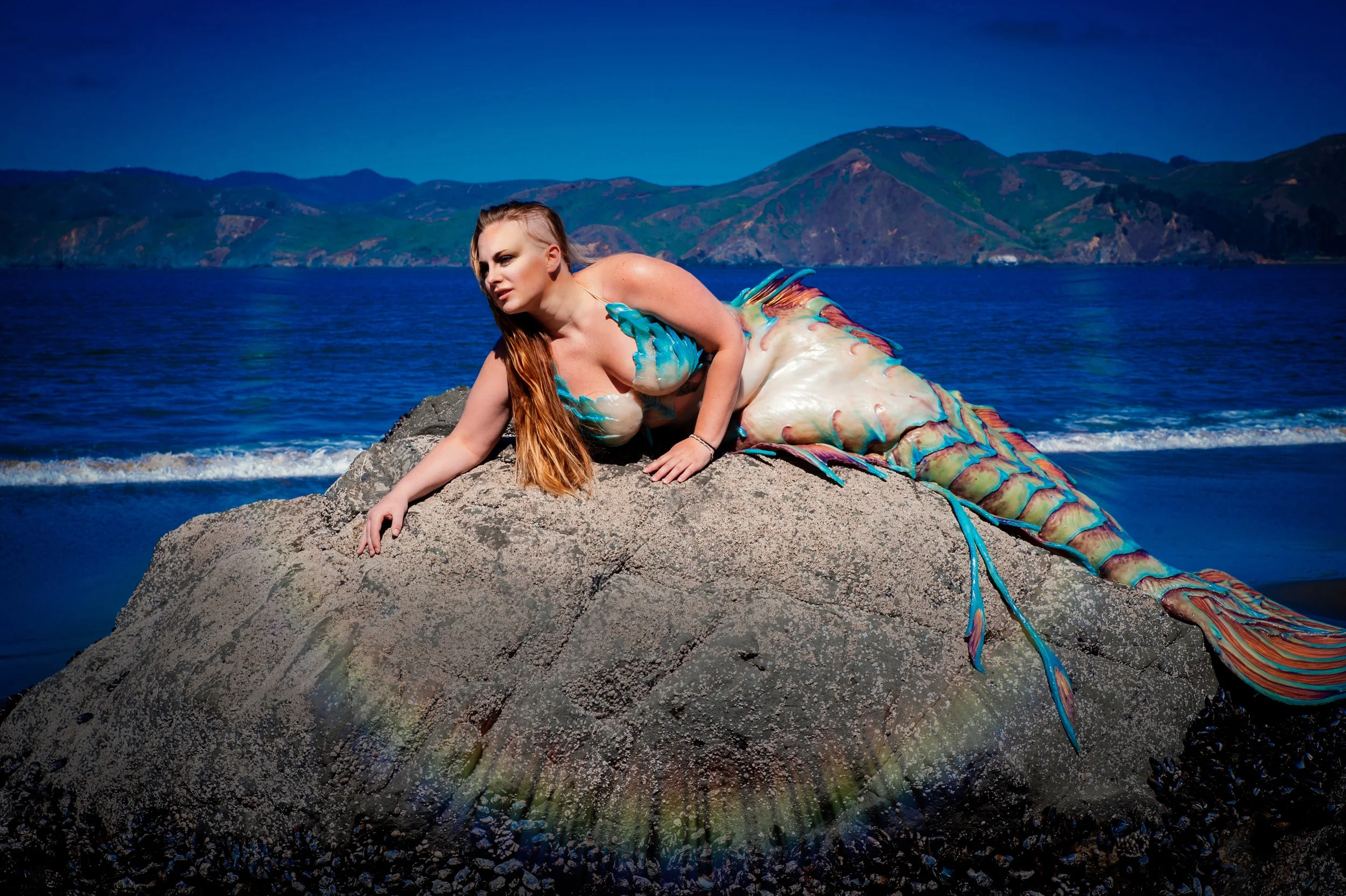 “Lilikoi, the Passionfruit Mermaid”: Fantasy Art Giclée Canvas