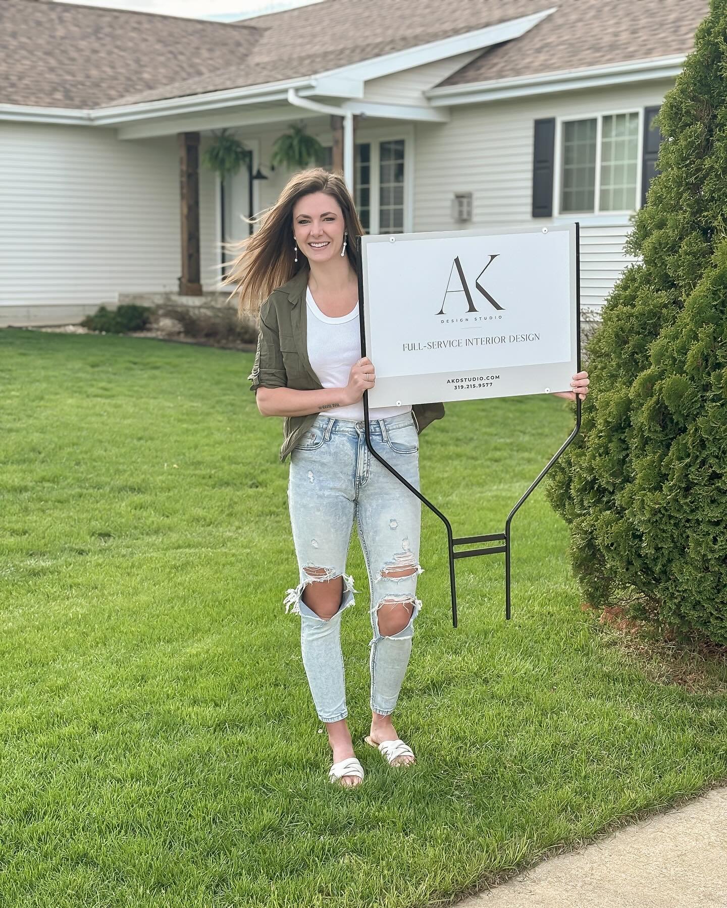 Are you ready for it? AK Design Studio signs are making their debut in yards near you! Feeling incredibly grateful for projects spanning not only the Cedar Valley but also reaching across Iowa and even into Minnesota. Keep your eyes peeled &mdash; yo