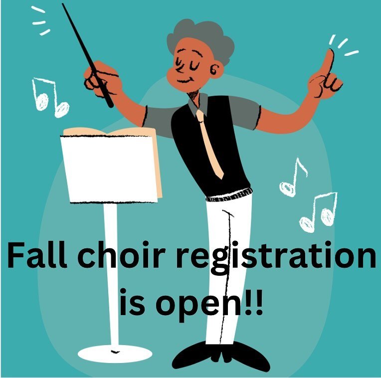Fall choir registration is officially open!

We have choirs for kinder &ndash; grade 2, grade 3 &ndash; grade 7, grade 8&ndash;20 years old, and adults 🎵