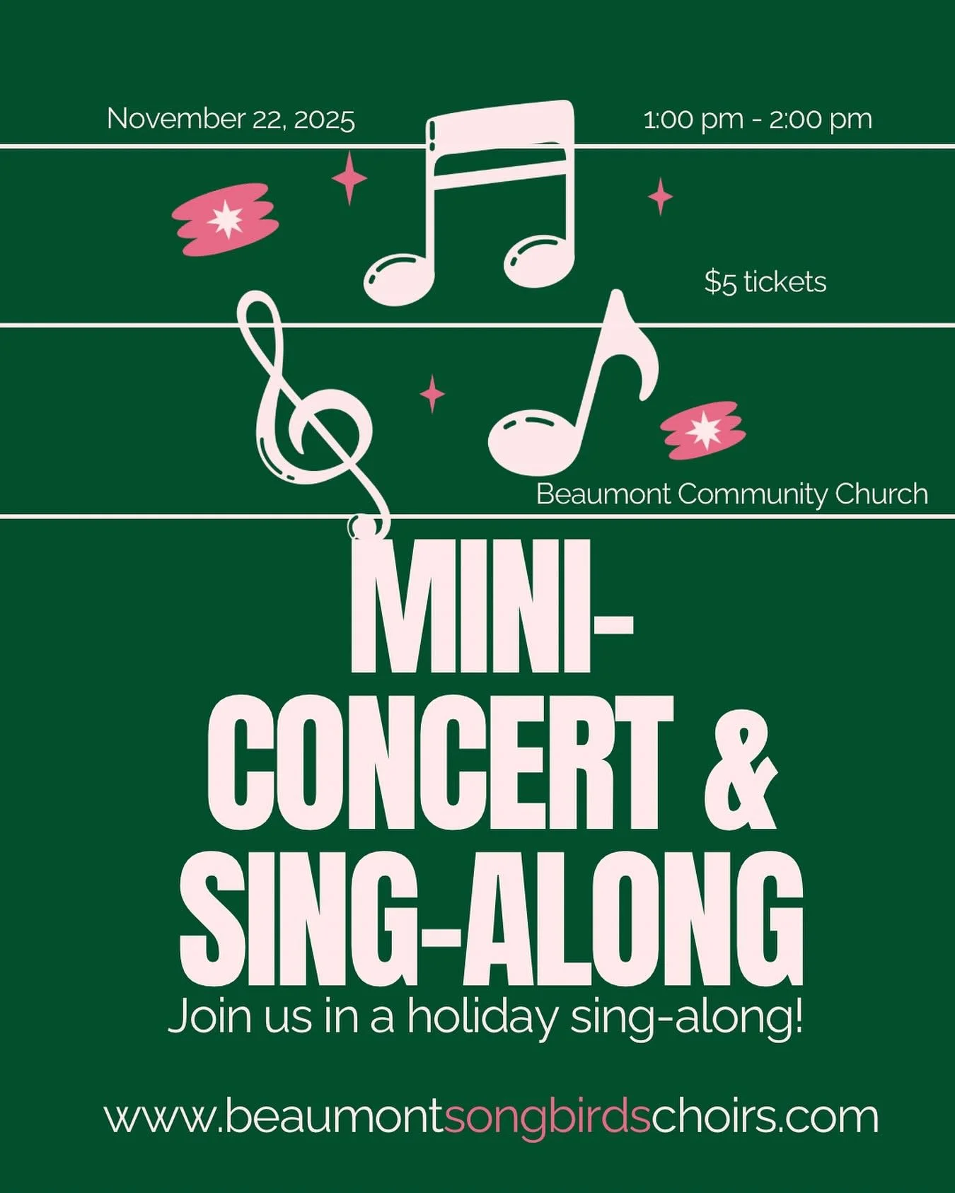 Join us on Saturday, November 22 for a mini concert from our two adult choirs, along with a holiday sing-along time, hot chocolate, and fun festive memories!

The @theperiwinklepantry will be at our event with delicious goodies for sale!

This concer