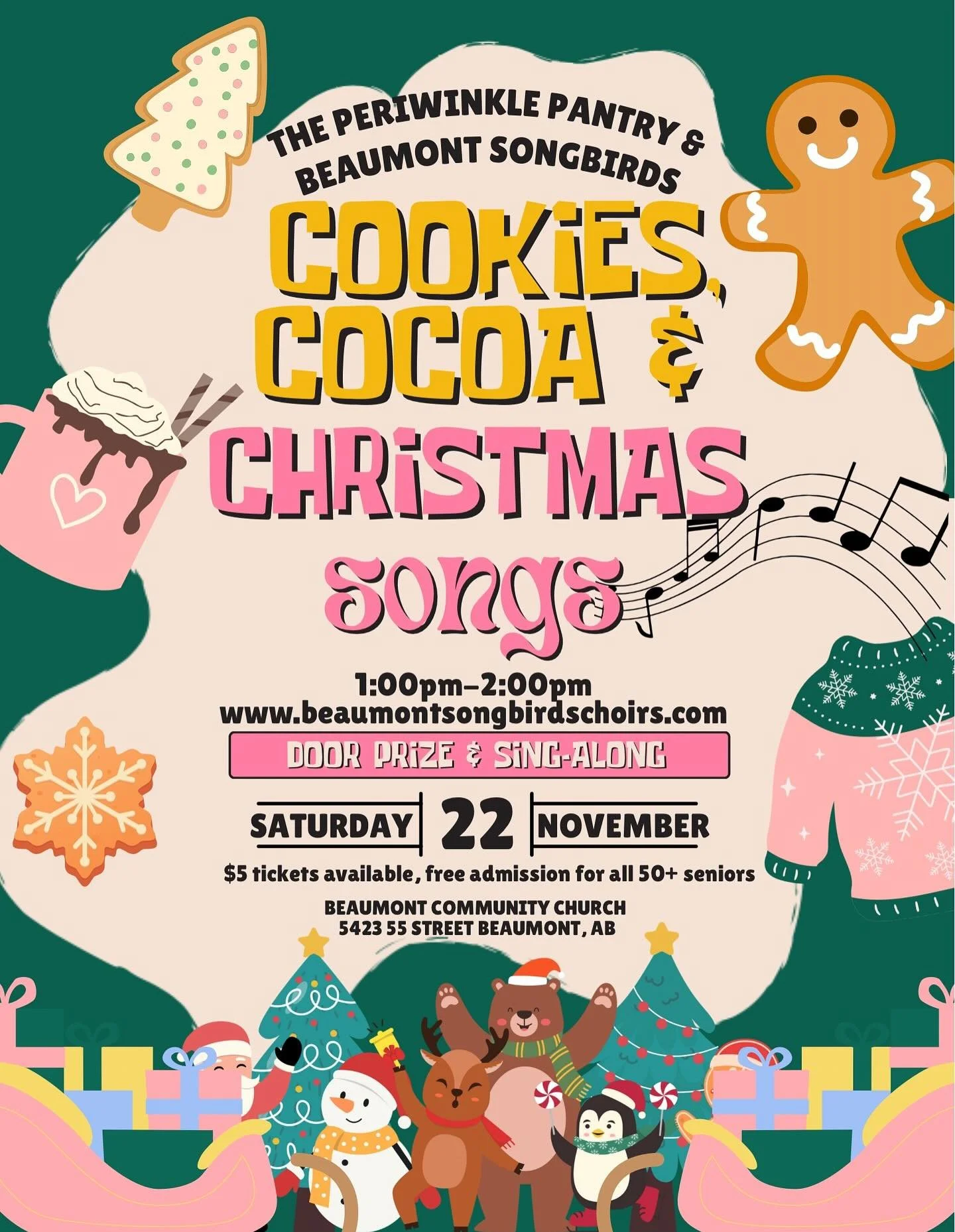 @theperiwinklepantry is going to have warm drinks and delicious treats at our mini concert &amp; sing-along on November 22 at 1:00 PM!

Admission is free for seniors 50+. $5 tickets available for anyone else.

Grab a drink, a treat, a carolling pack,