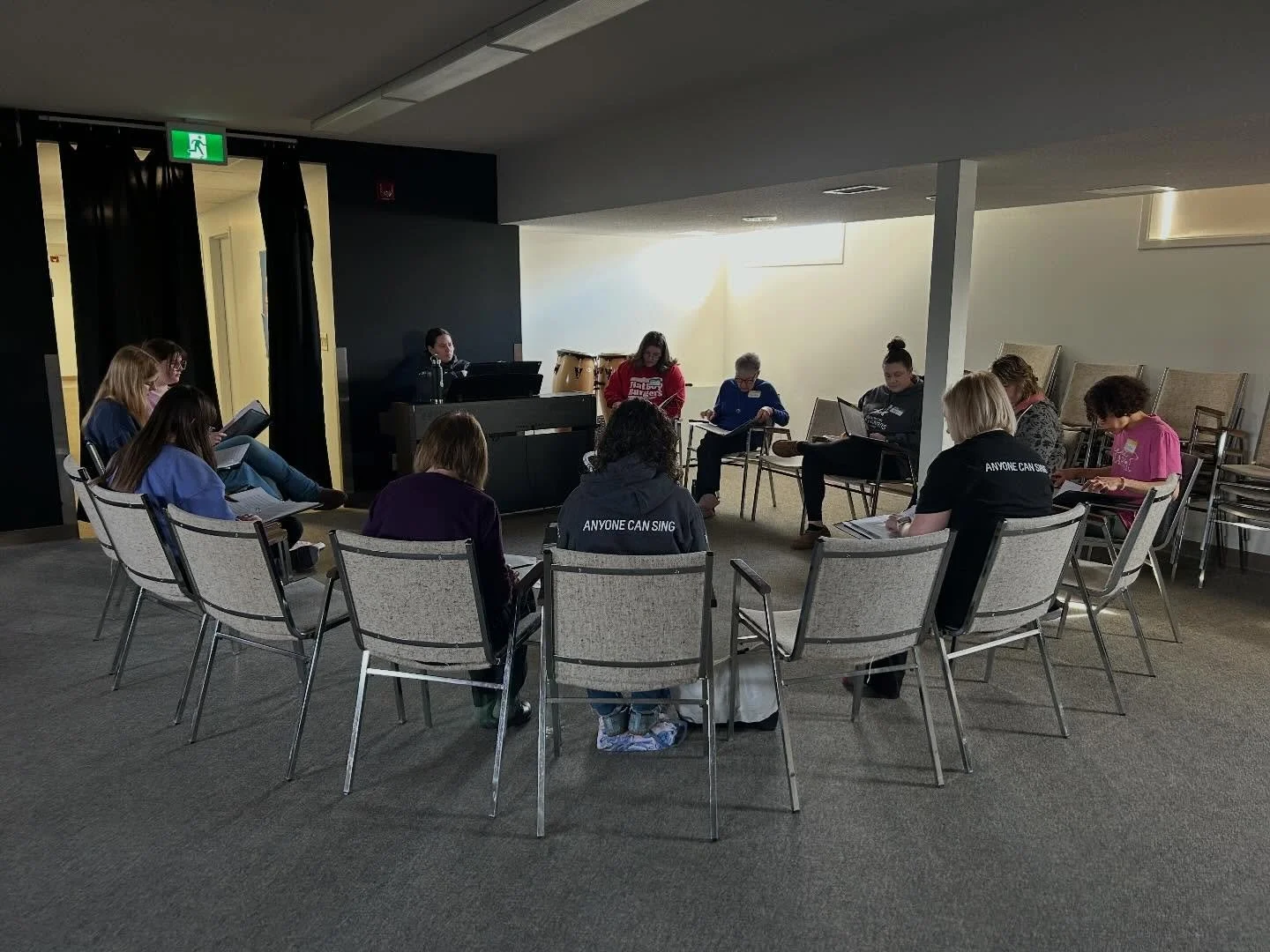 Sectionals workshops at our choir retreat!