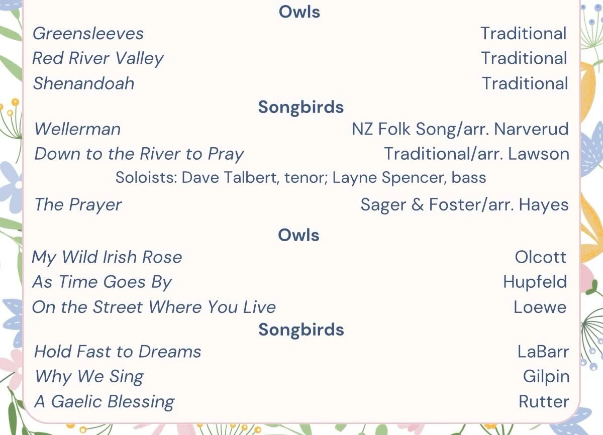 It&rsquo;s concert week!

Here&rsquo;s a snapshot of part of our program, and we&rsquo;re very excited to share what we&rsquo;ve been working on with our community 🎶🎶

Concert is Friday, May 29 at Beaumont Community Church at 7:00pm

Tickets availa