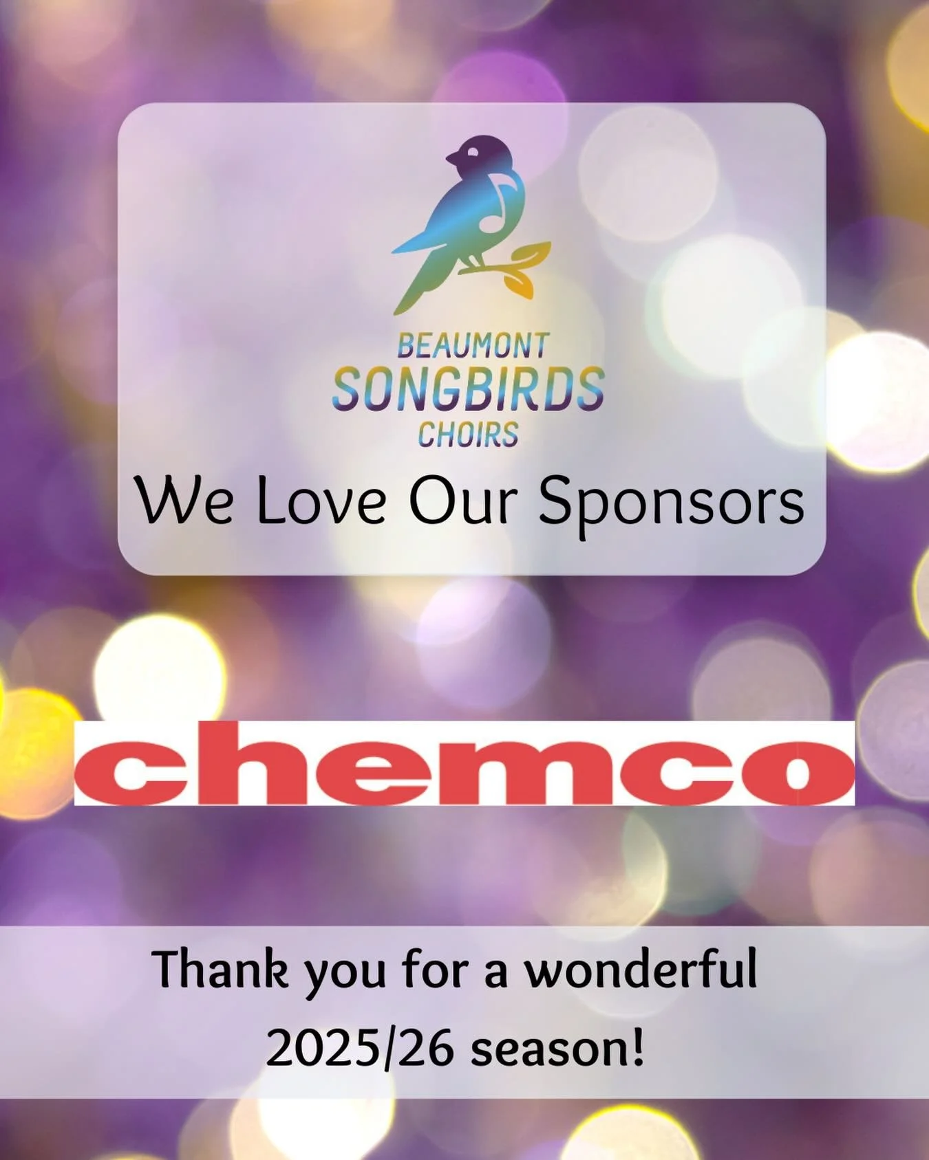 Thank you to @chemcoltd for a wonderful choir season!