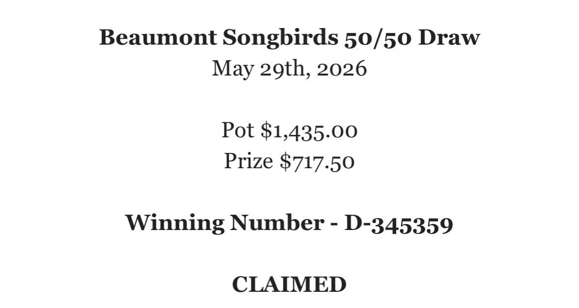 The 50/50 winner has been contacted!