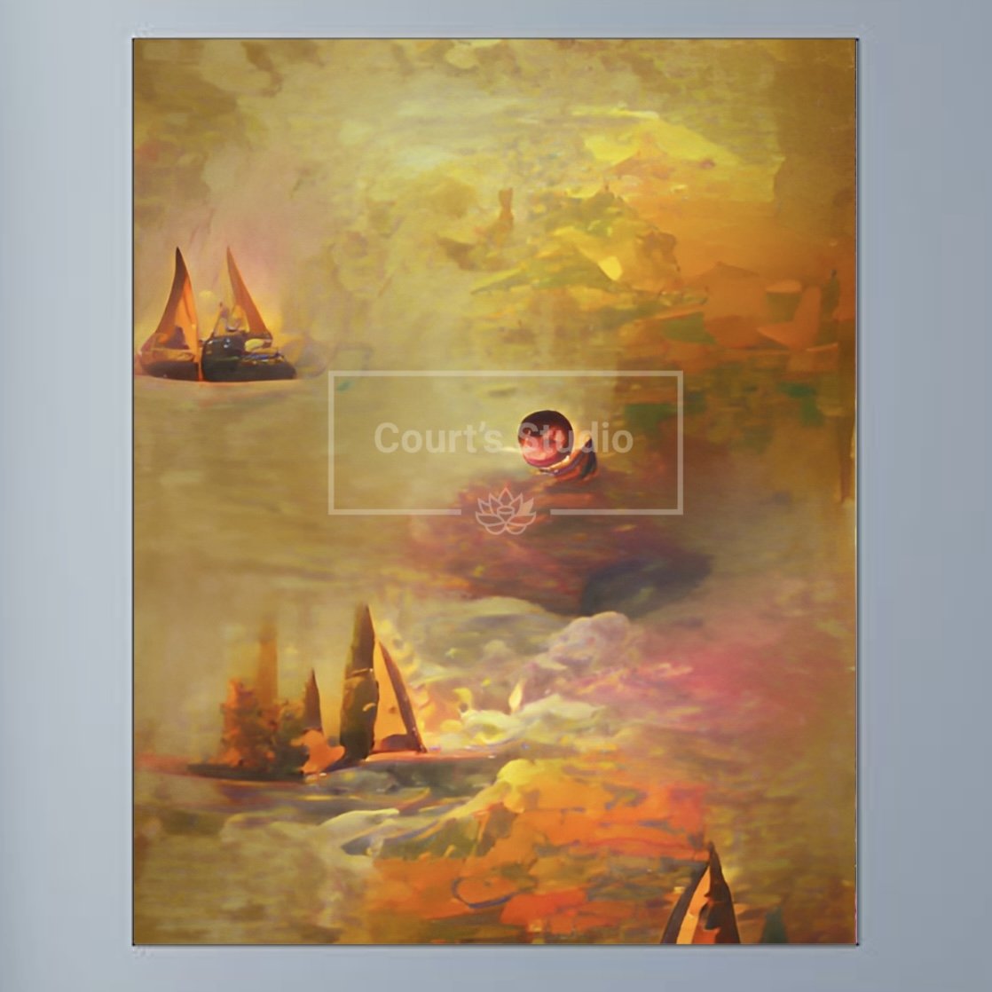 Unframed 16x20 synesthesia art canvas, highlighting the raw beauty of vibrant visuals and sounds without a frame.