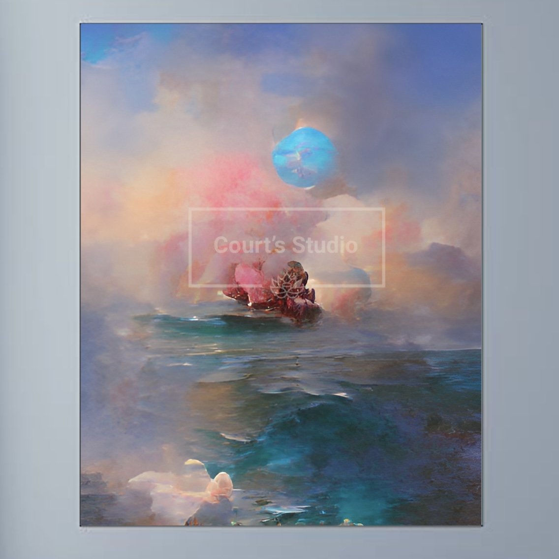 Unframed 16x20 synesthesia art canvas, highlighting the raw beauty of vibrant visuals and sounds without a frame.