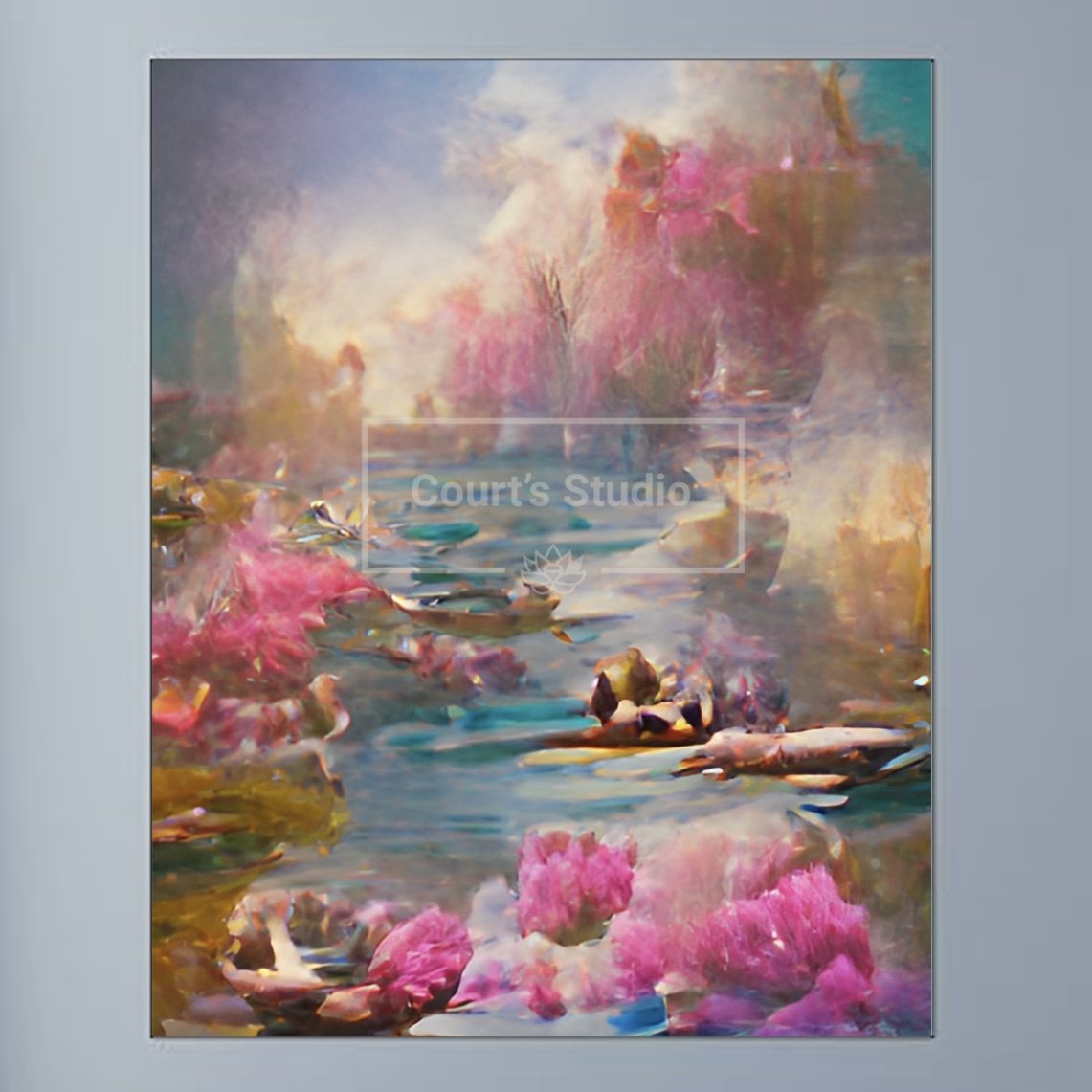 Unframed 16x20 synesthesia art canvas, highlighting the raw beauty of vibrant visuals and sounds without a frame.