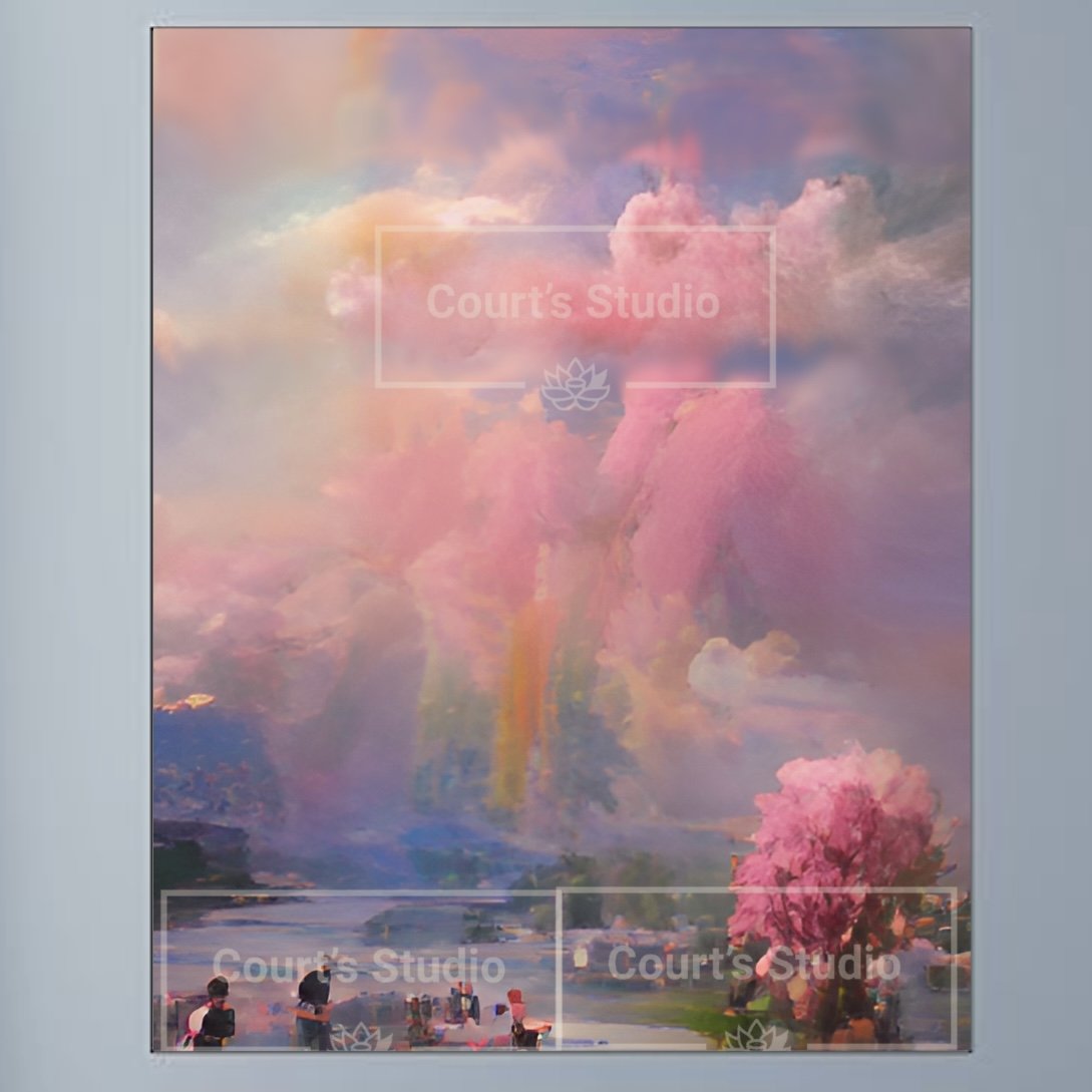 Unframed 16x20 synesthesia art canvas, highlighting the raw beauty of vibrant visuals and sounds without a frame.