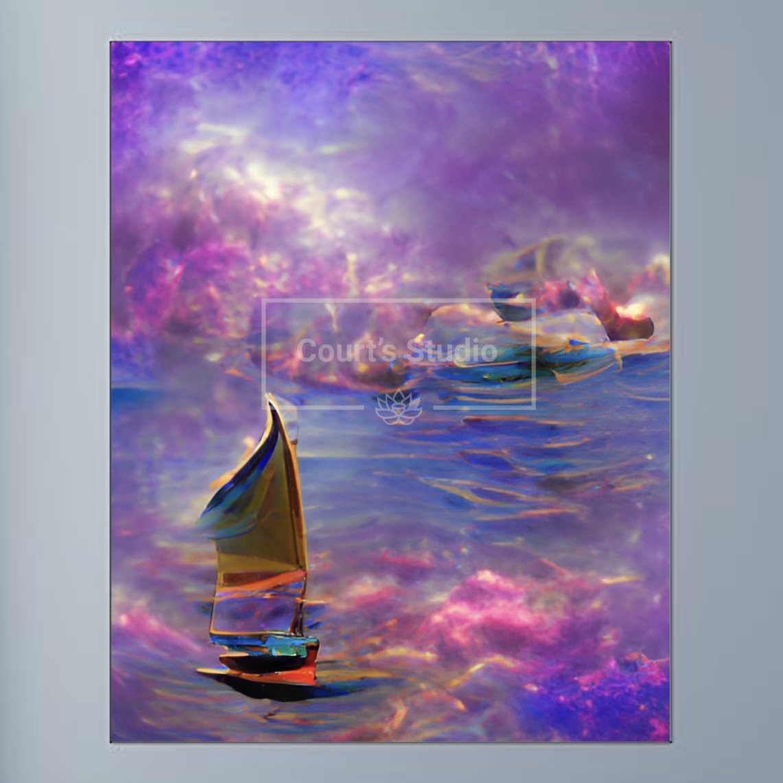Unframed 16x20 synesthesia art canvas, highlighting the raw beauty of vibrant visuals and sounds without a frame.