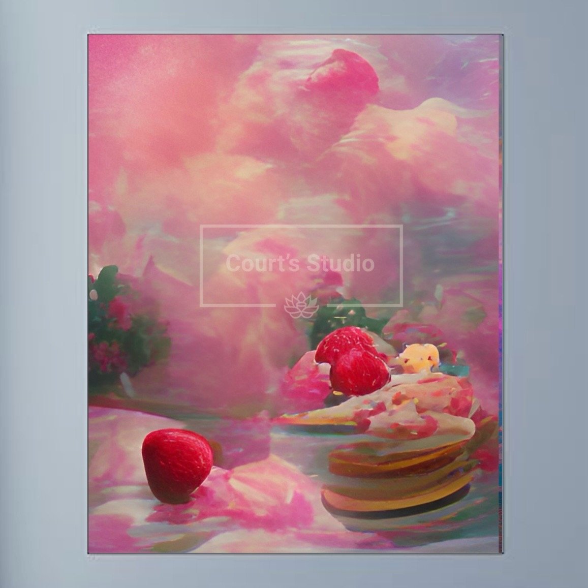Unframed 16x20 synesthesia art canvas, highlighting the raw beauty of vibrant visuals and sounds without a frame.