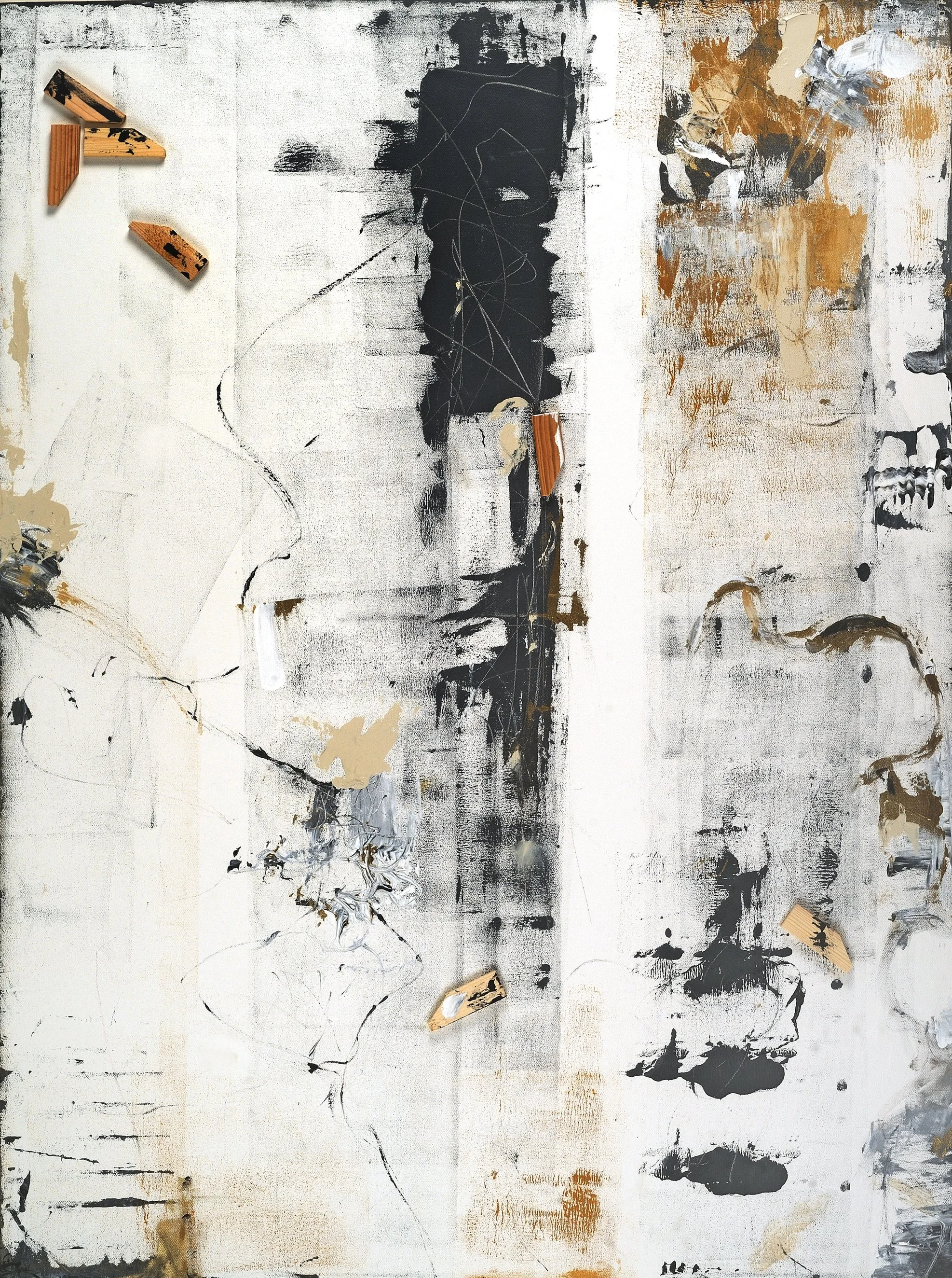 the otherside, 2017, Acrylic and Wood on Canvas, 36 x 48 inches 